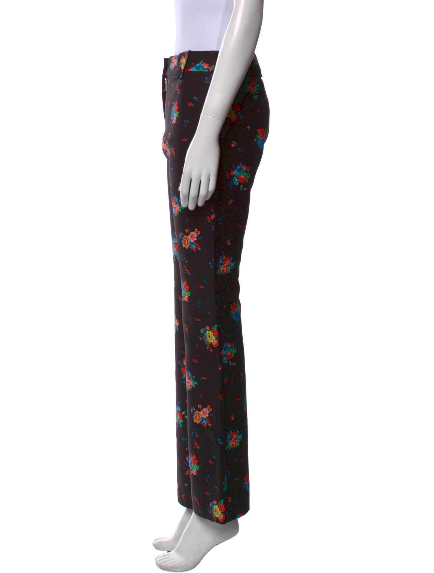 Paco Rabanne Floral Print Wide Leg Pants