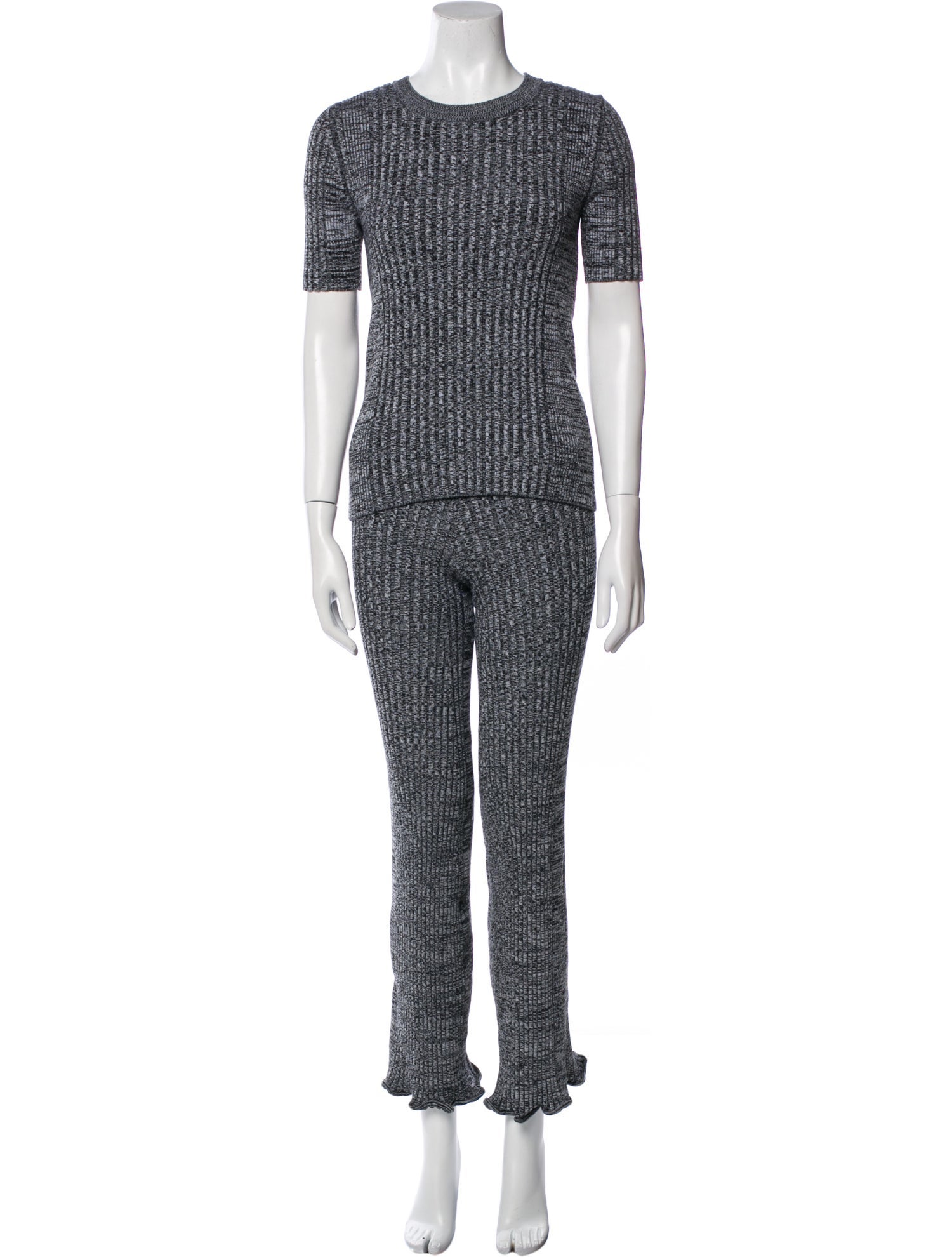 Paco Rabanne Wool Studded Accents Pant Set