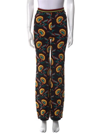 Paco Rabanne Floral Print Wide Leg Pants