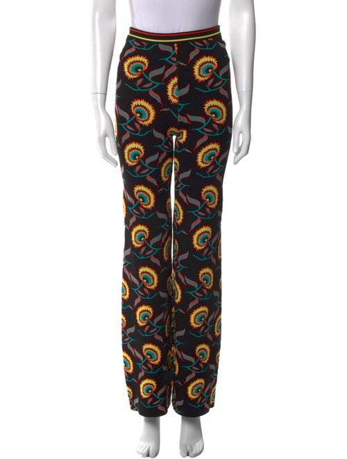 Paco Rabanne Floral Print Wide Leg Pants