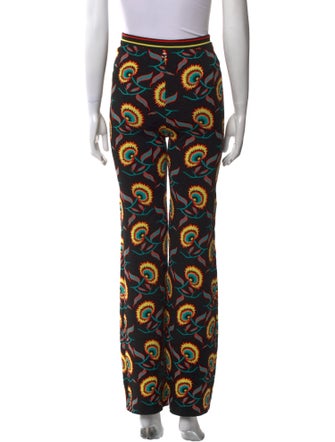 Paco Rabanne Floral Print Wide Leg Pants