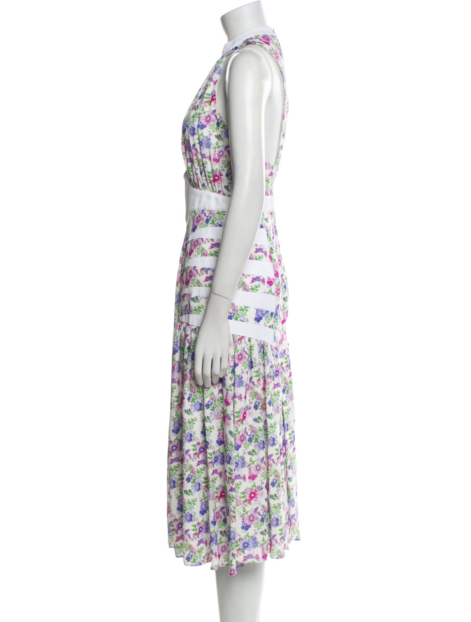 Paco Rabanne Floral Print Midi Length Dress