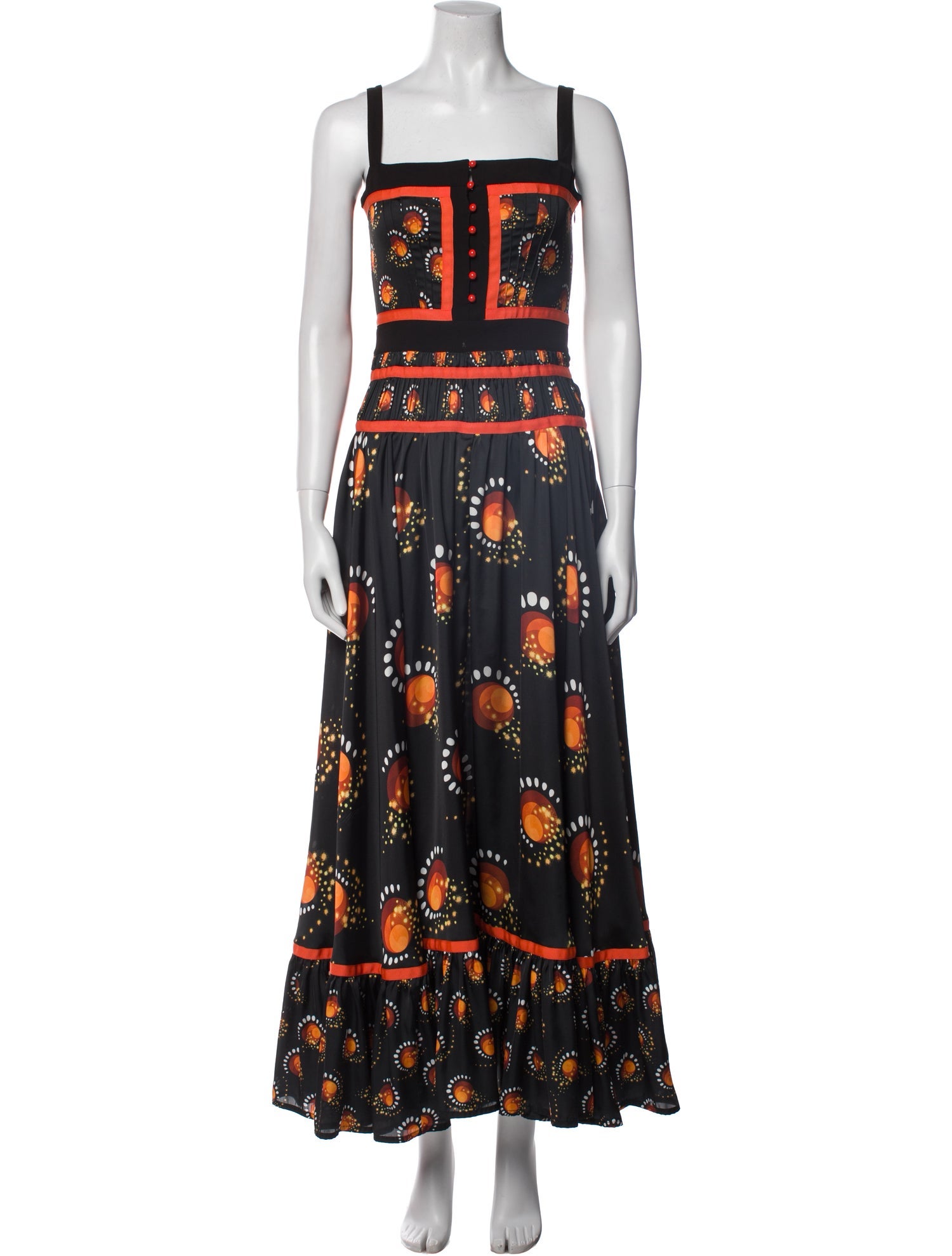 Paco Rabanne Floral Print Long Dress