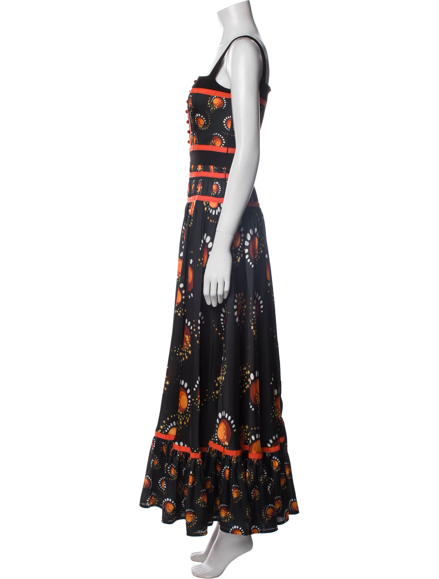 Paco Rabanne Floral Print Long Dress