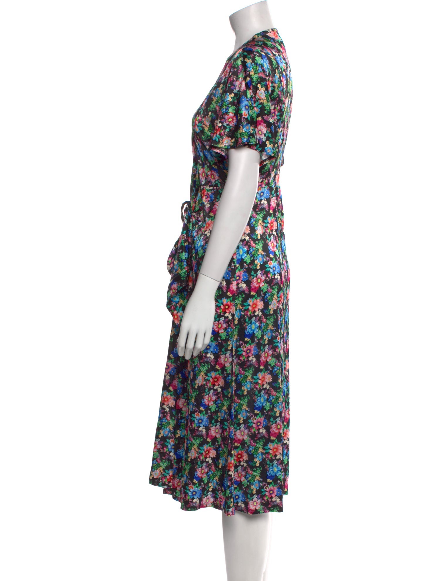 Paco Rabanne Floral Print Midi Length Dress