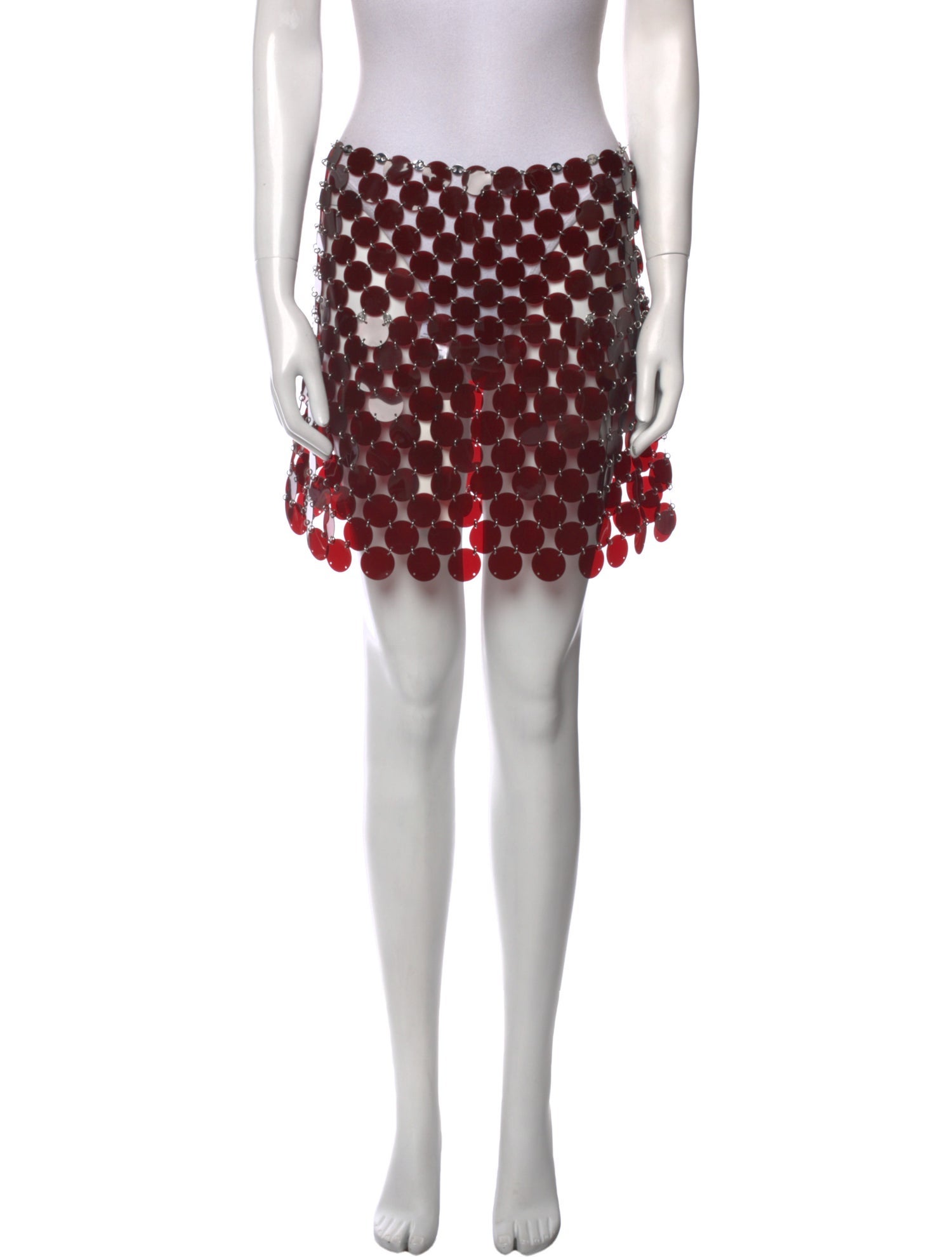 Paco Rabanne Polka Dot Print Mini Skirt w/ Tags