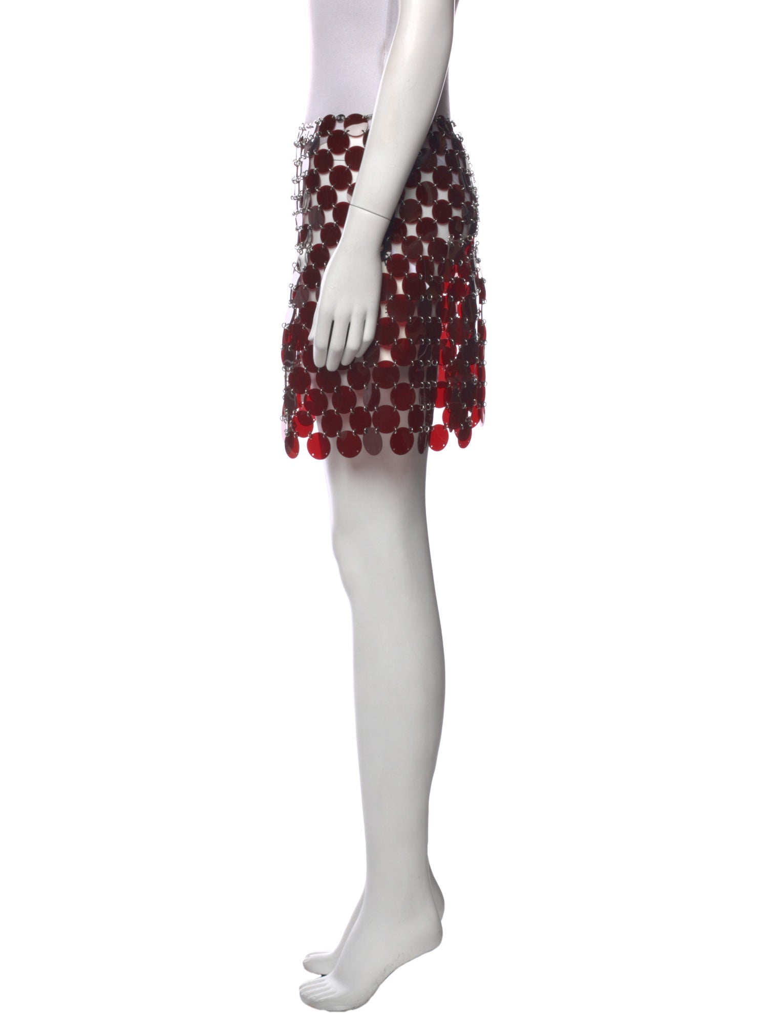 Paco Rabanne Polka Dot Print Mini Skirt w/ Tags