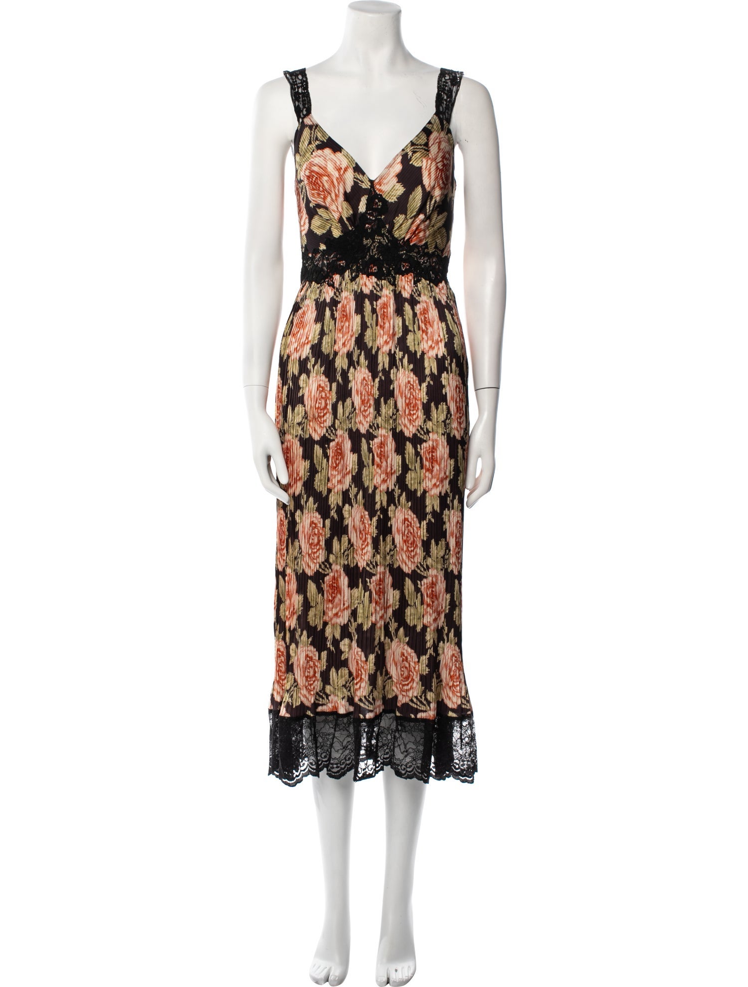 Paco Rabanne Floral Print Long Dress