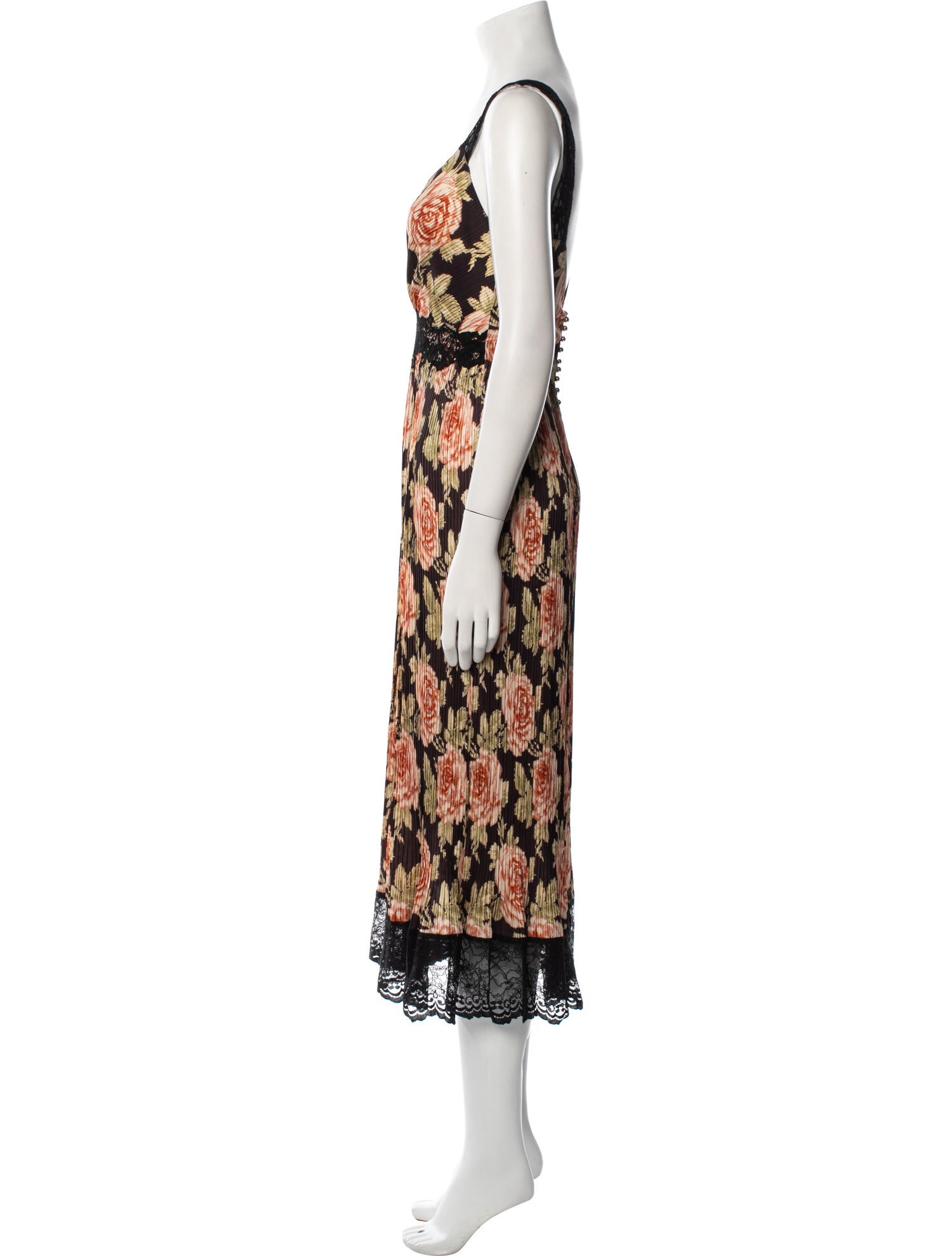 Paco Rabanne Floral Print Long Dress