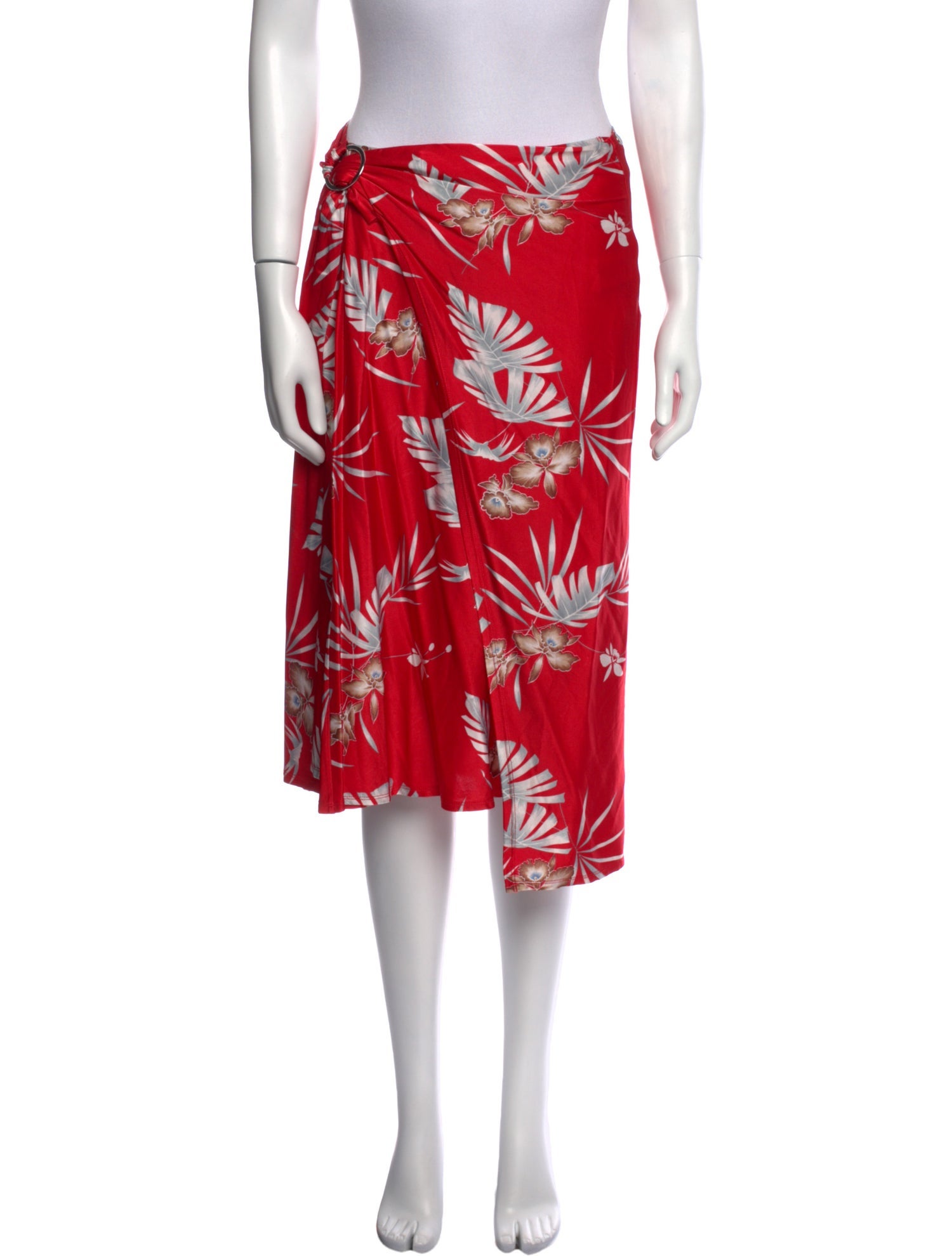 Paco Rabanne Floral Print Knee-Length Skirt