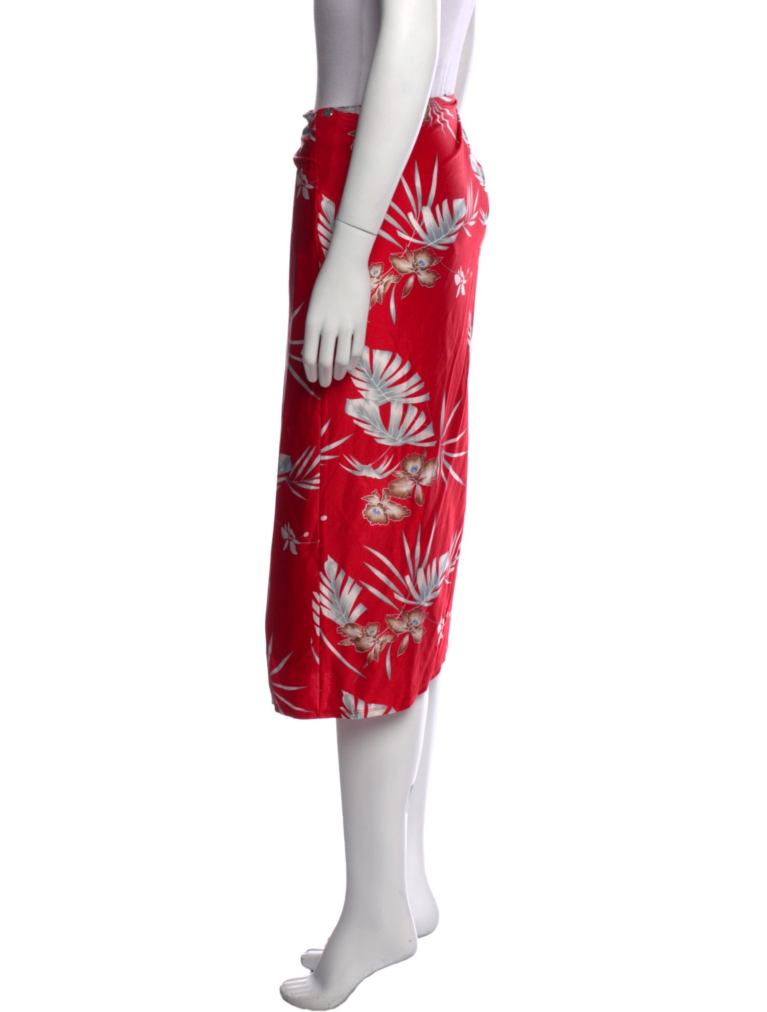 Paco Rabanne Floral Print Knee-Length Skirt