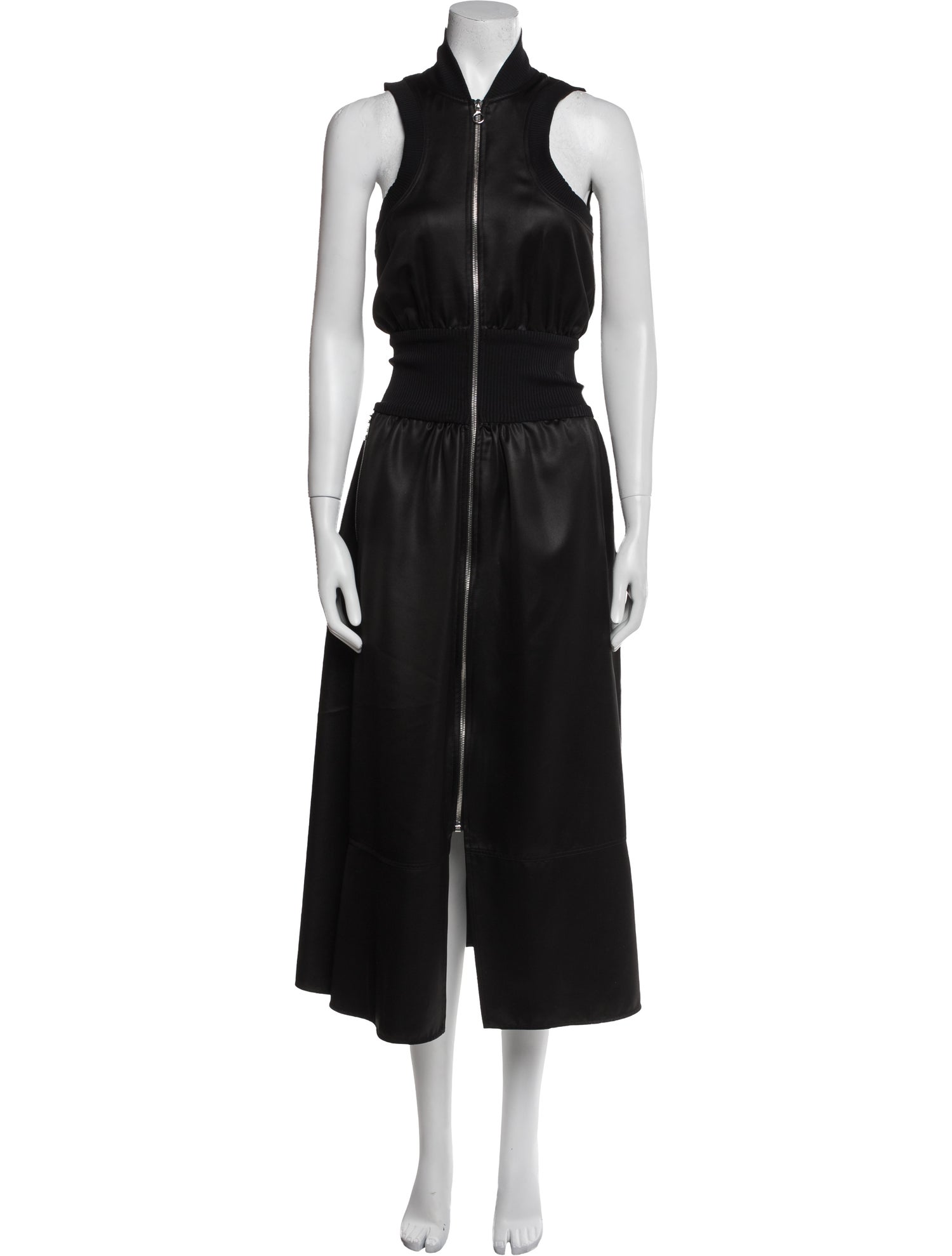 Paco Rabanne Mock Neck Long Dress