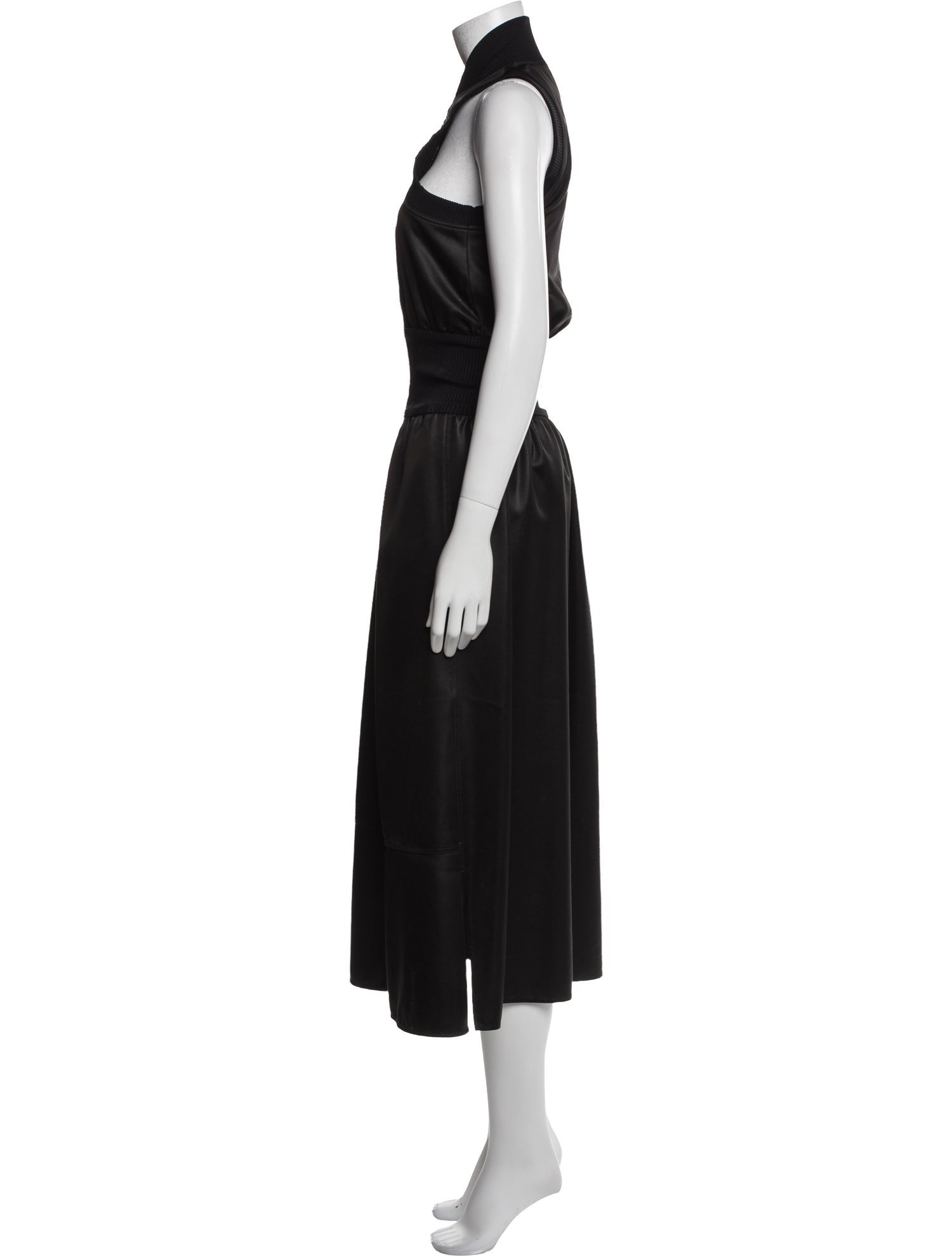 Paco Rabanne Mock Neck Long Dress