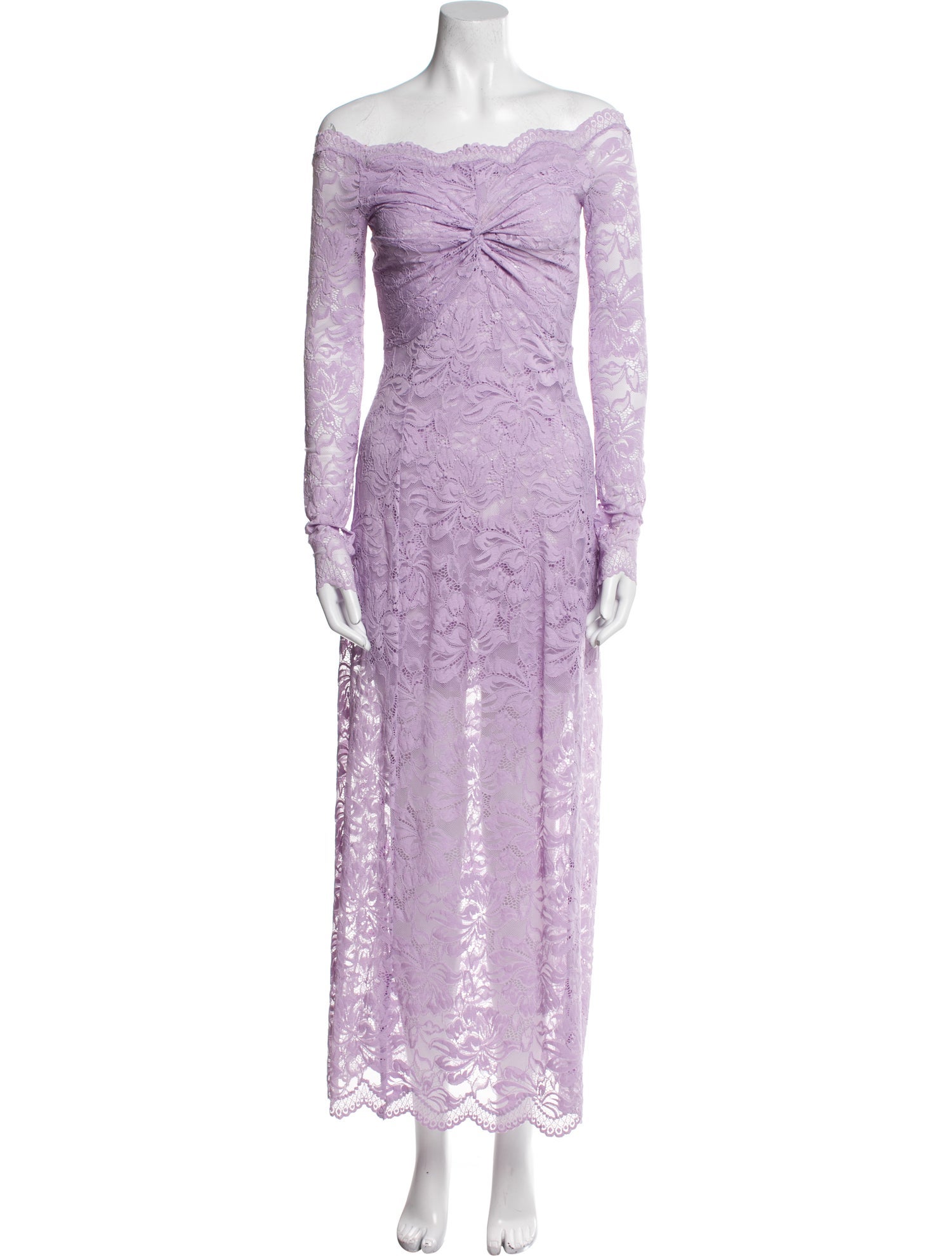 Paco Rabanne Lace Pattern Long Dress