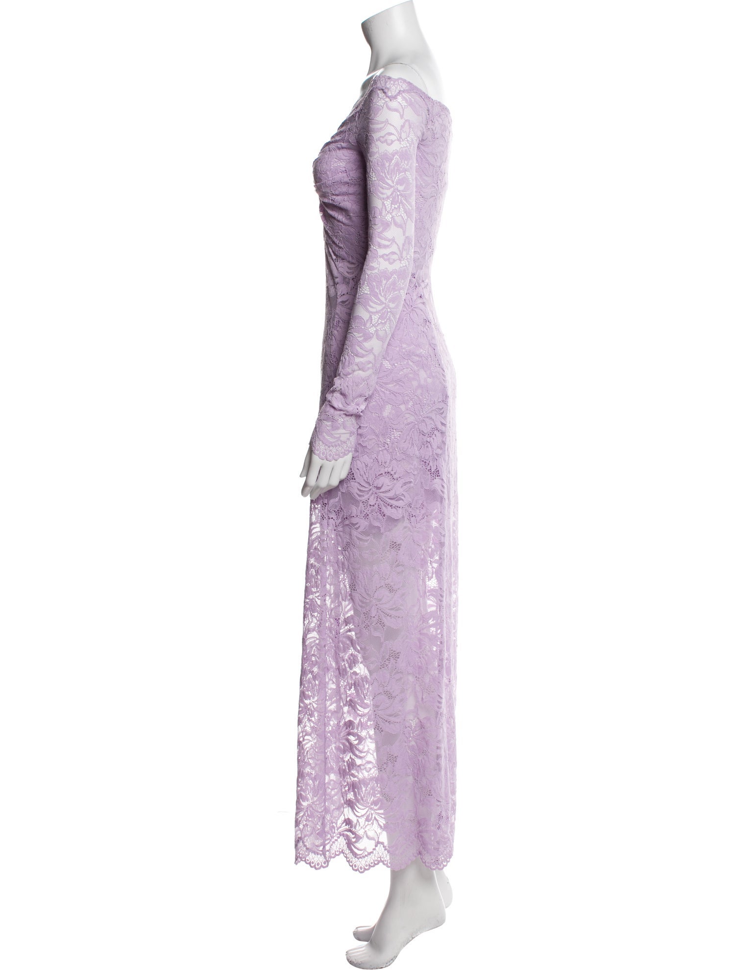 Paco Rabanne Lace Pattern Long Dress