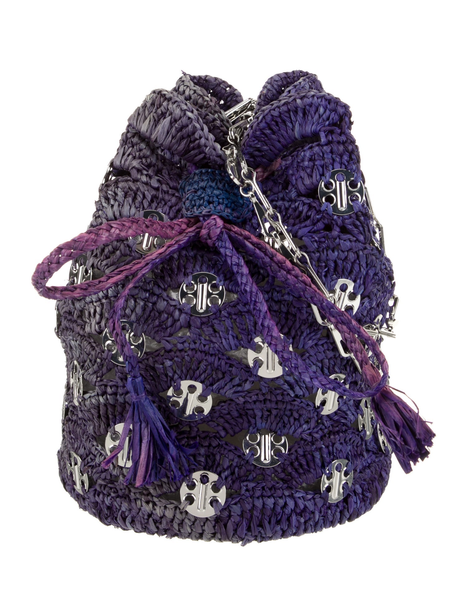 Paco Rabanne Raffia Bucket Bag