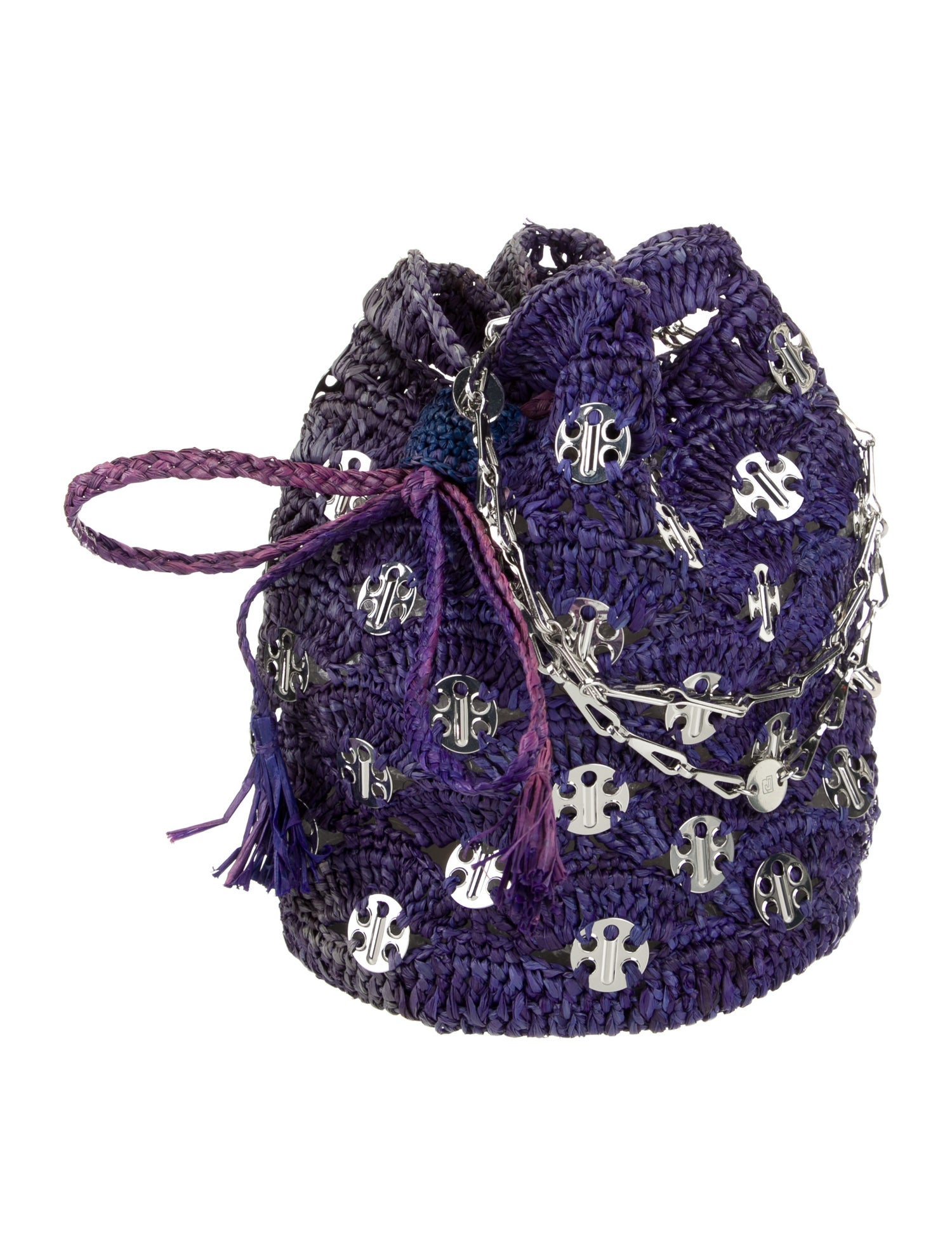 Paco Rabanne Raffia Bucket Bag