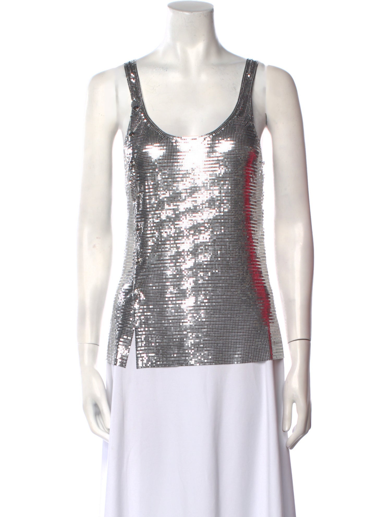 Paco Rabanne Mesh Printed Top