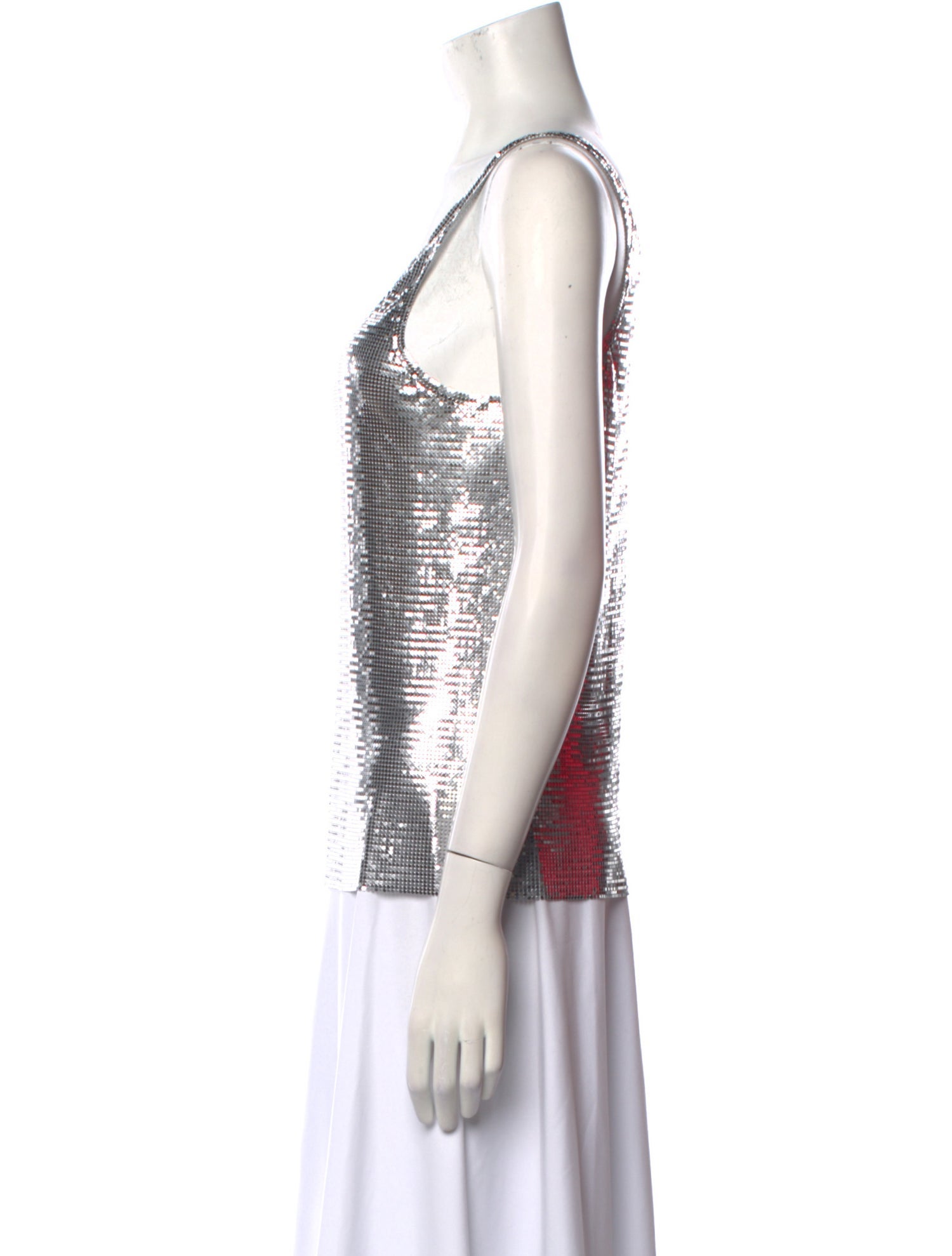 Paco Rabanne Mesh Printed Top