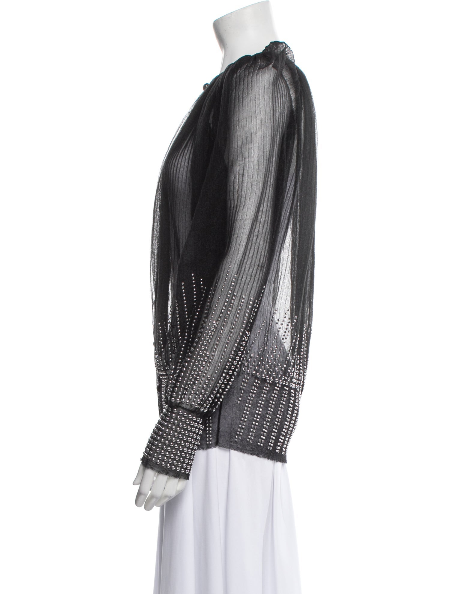 Paco Rabanne Printed Scoop Neck Blouse