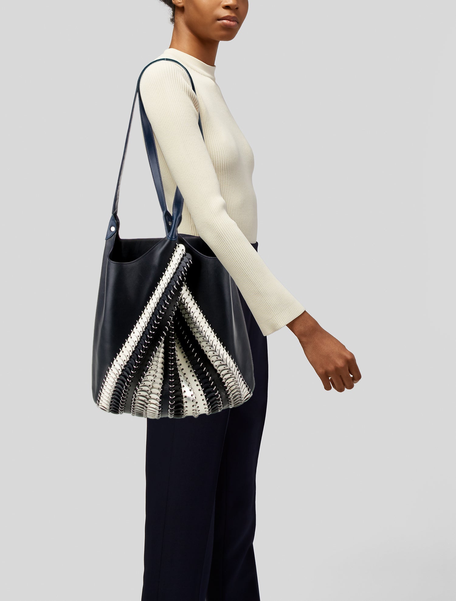 Paco Rabanne Leather Hobo