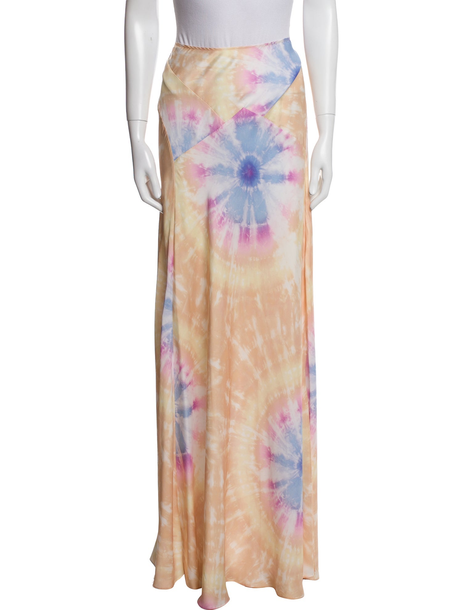 Paco Rabanne Tie-Dye Print Long Skirt
