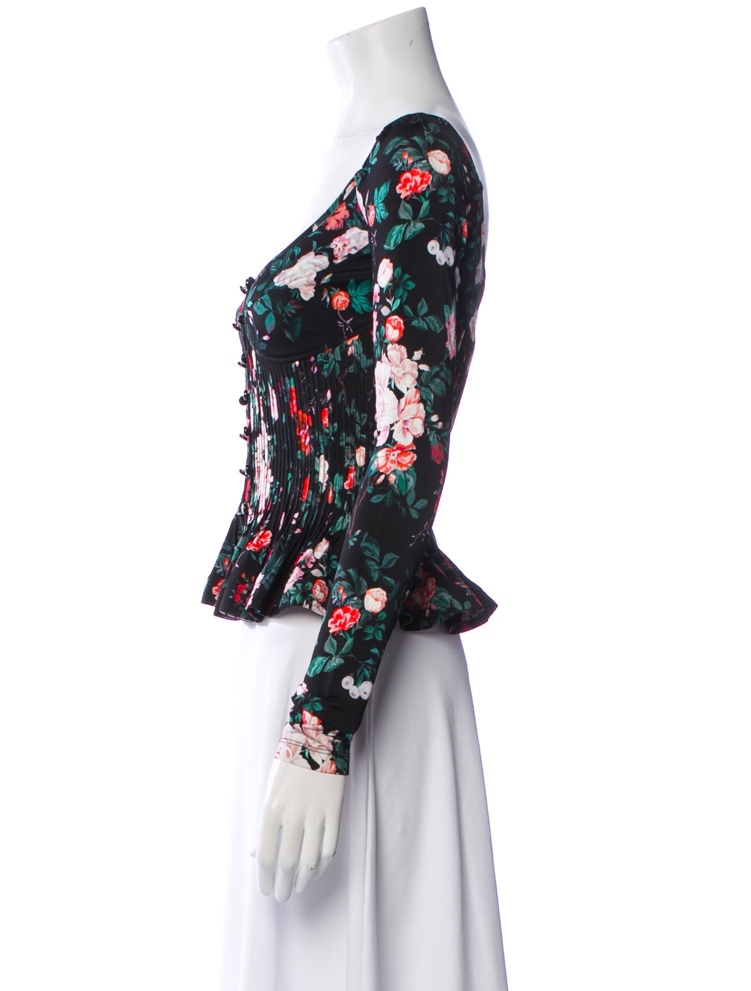 Paco Rabanne Floral Print Scoop Neck Blouse