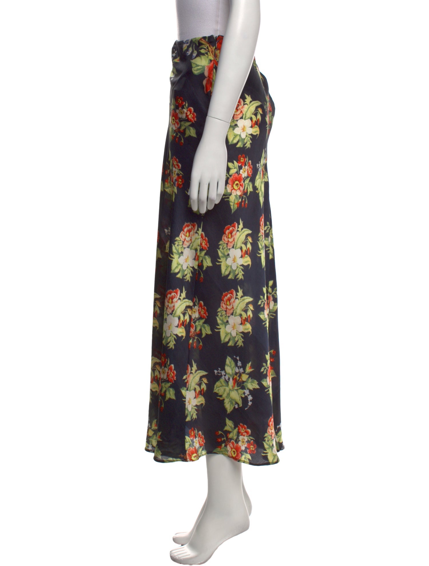 Paco Rabanne Satin Midi Length Skirt