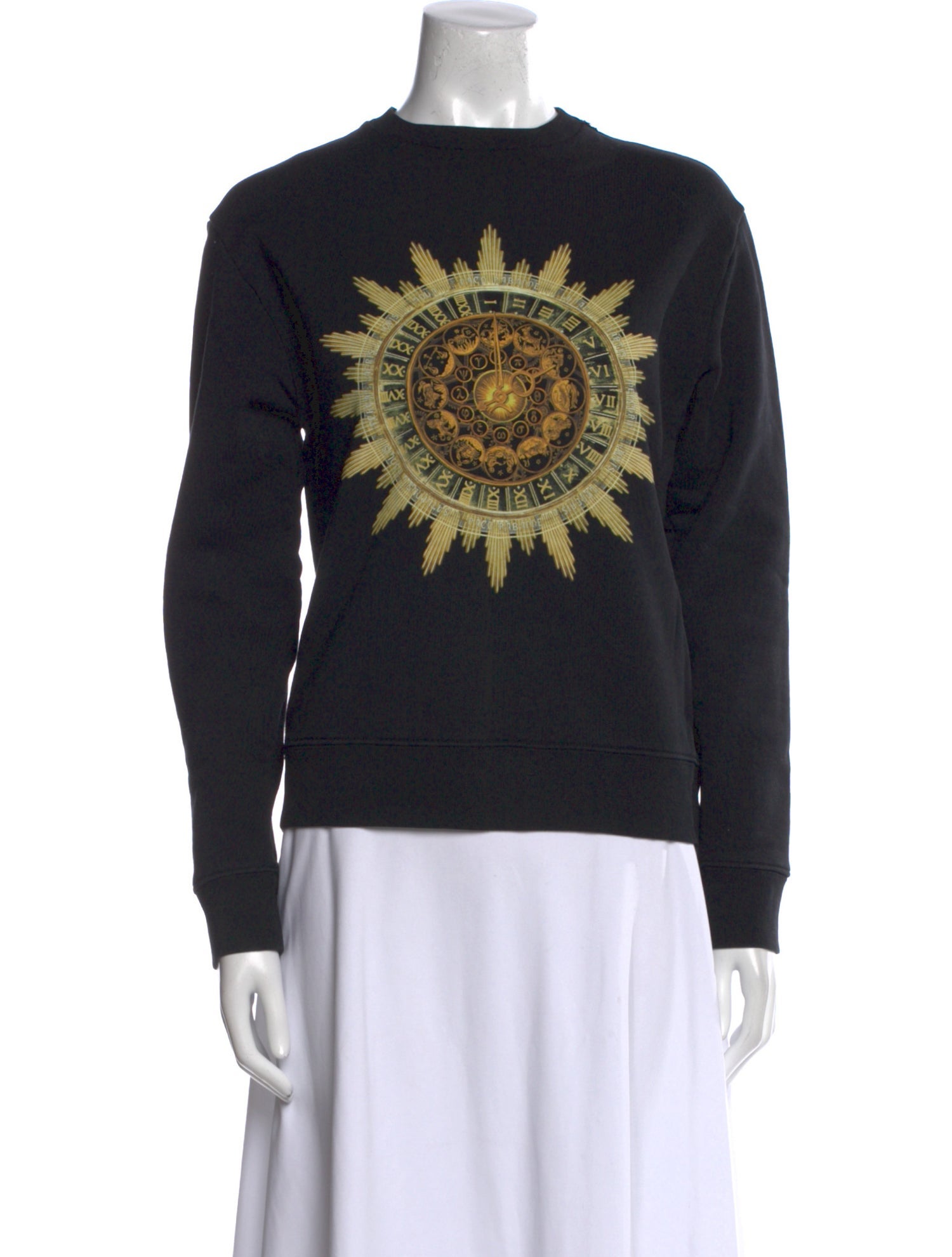 Paco Rabanne Graphic Print Mock Neck Sweatshirt