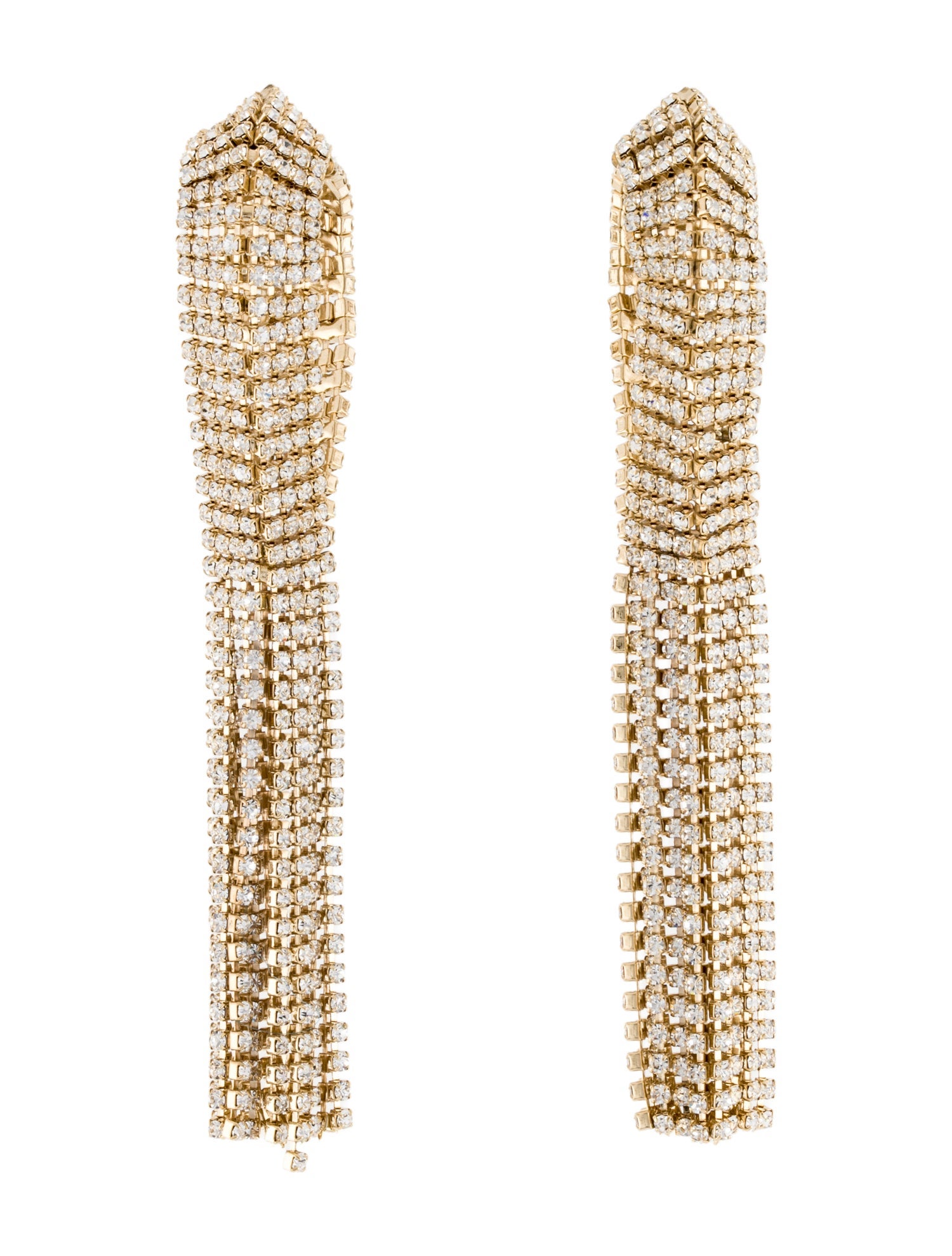 Paco Rabanne Crystal Chainmail Drop Earrings