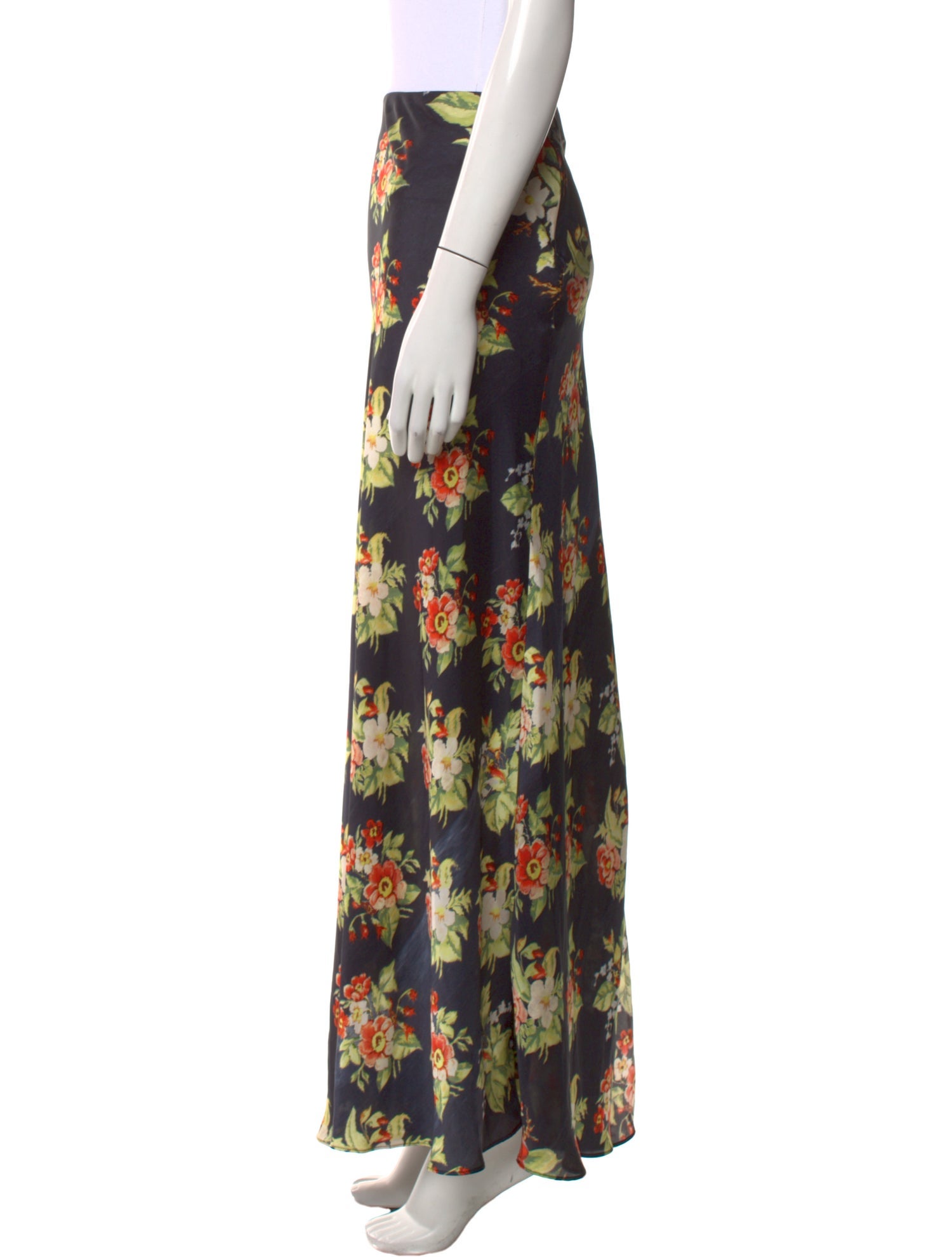 Paco Rabanne Floral Print Midi Length Skirt