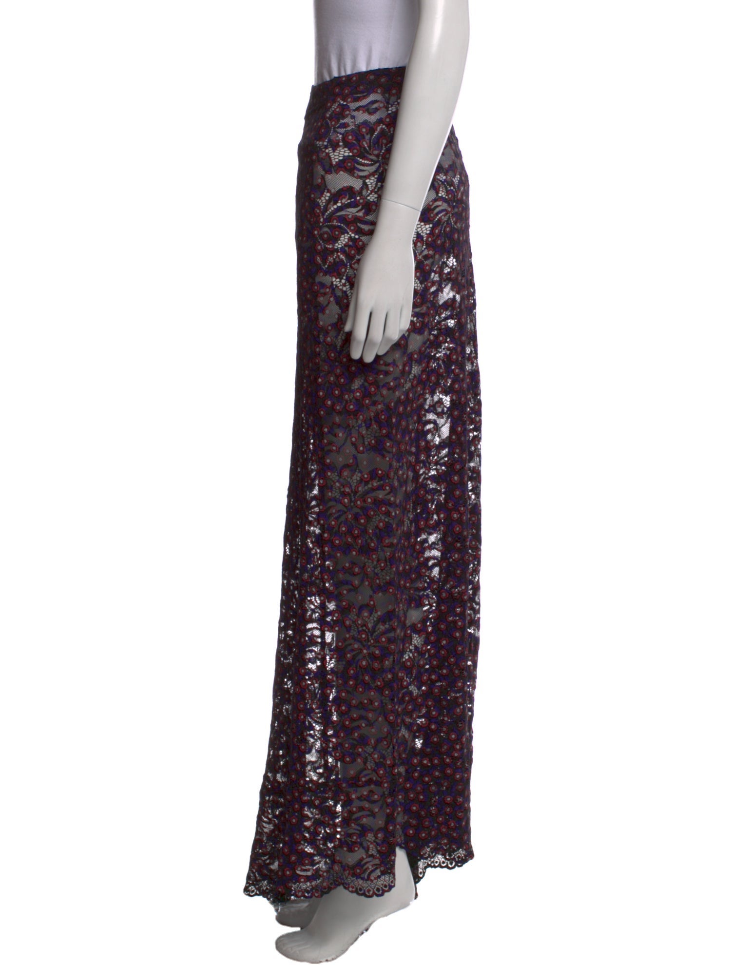 Paco Rabanne Floral Print Long Skirt