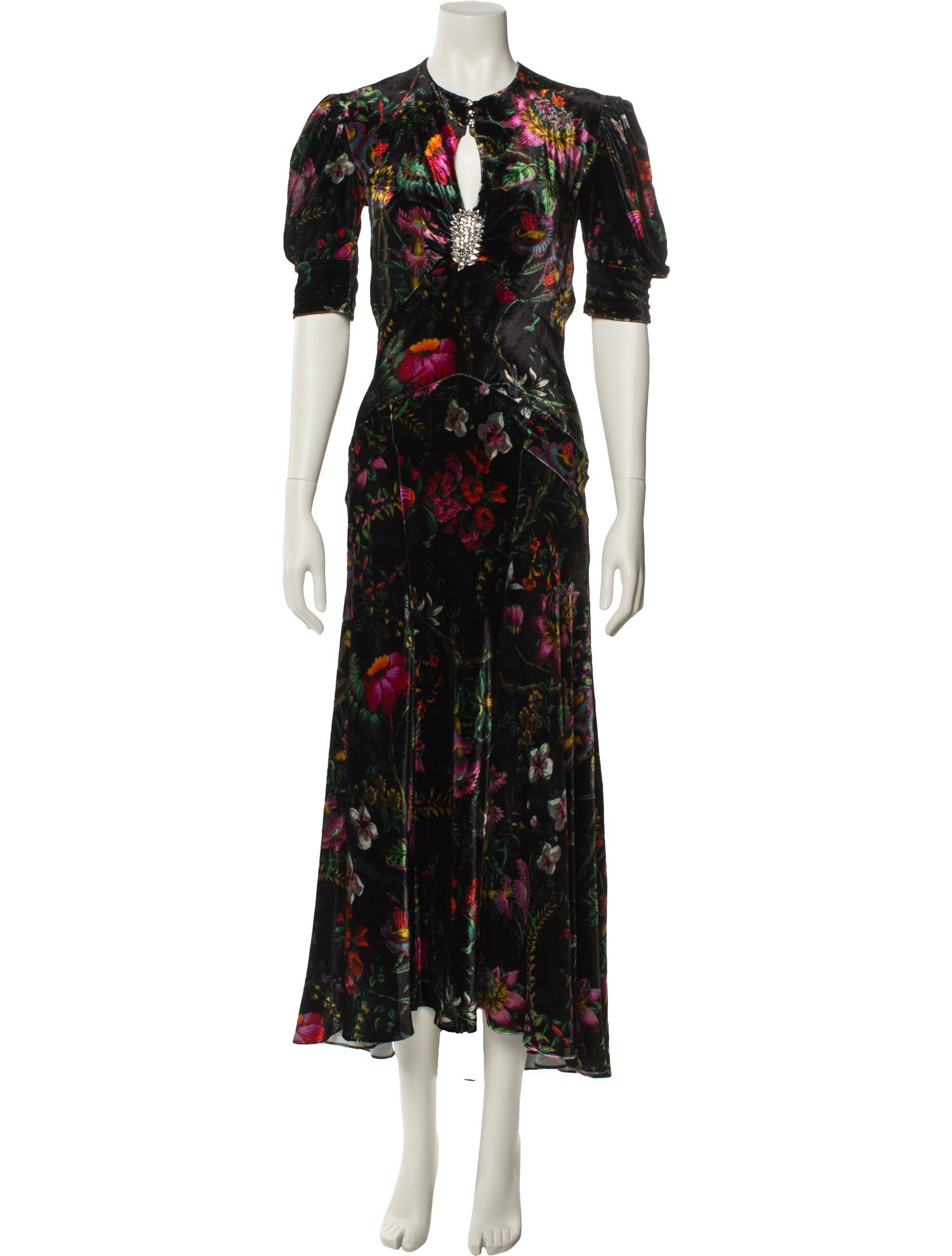 Paco Rabanne Velvet Long Dress