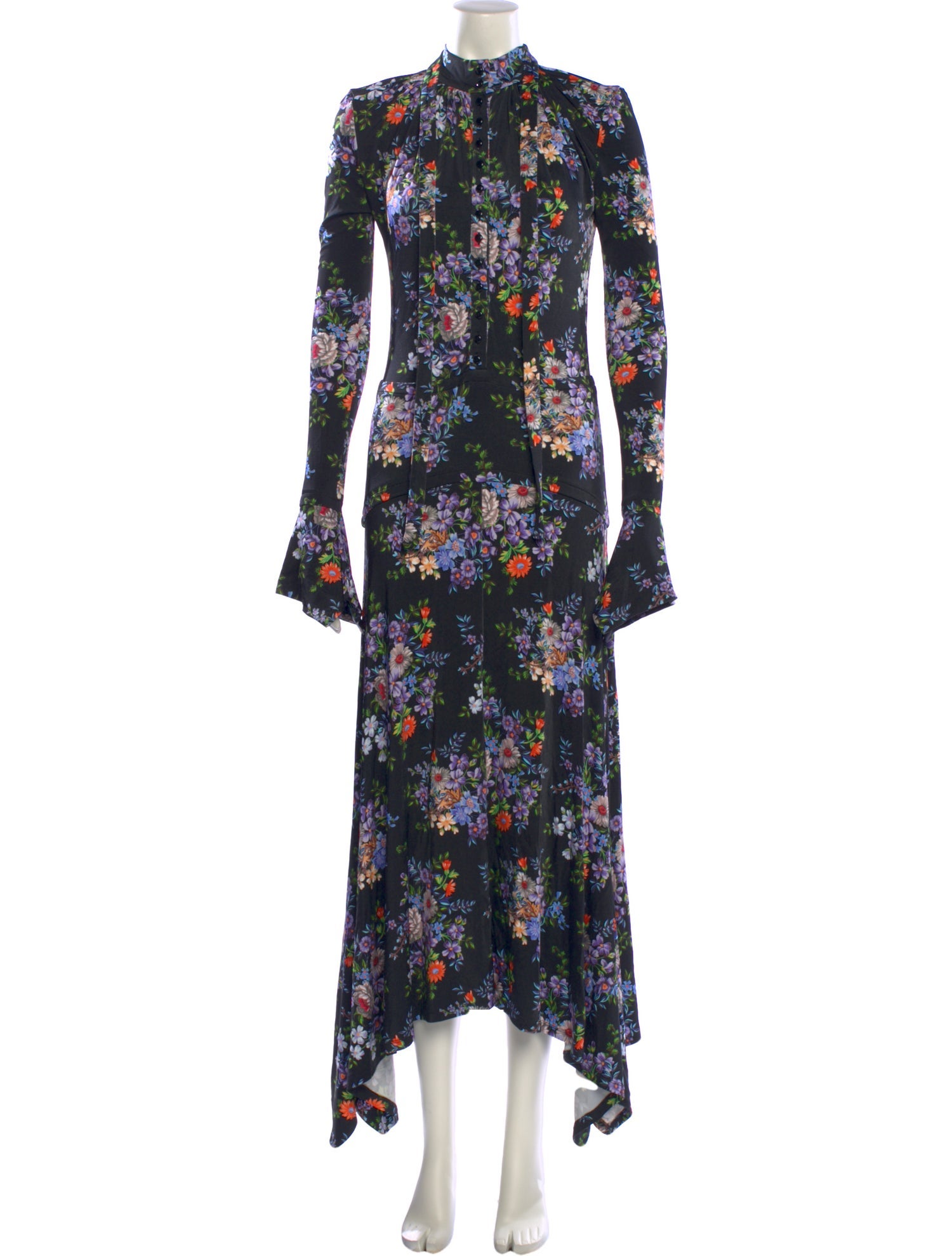 Paco Rabanne Floral Print Long Dress