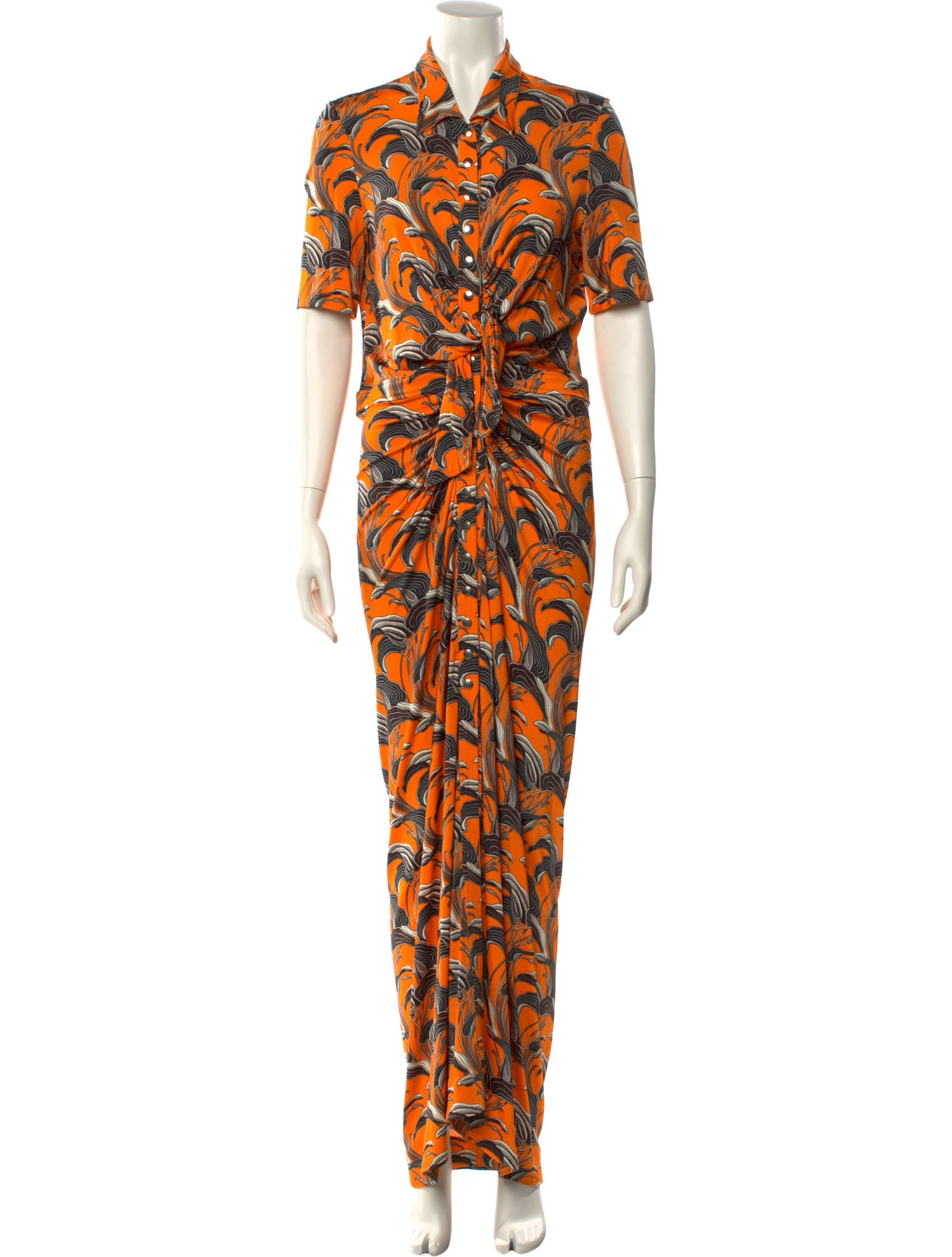 Paco Rabanne Printed Long Dress