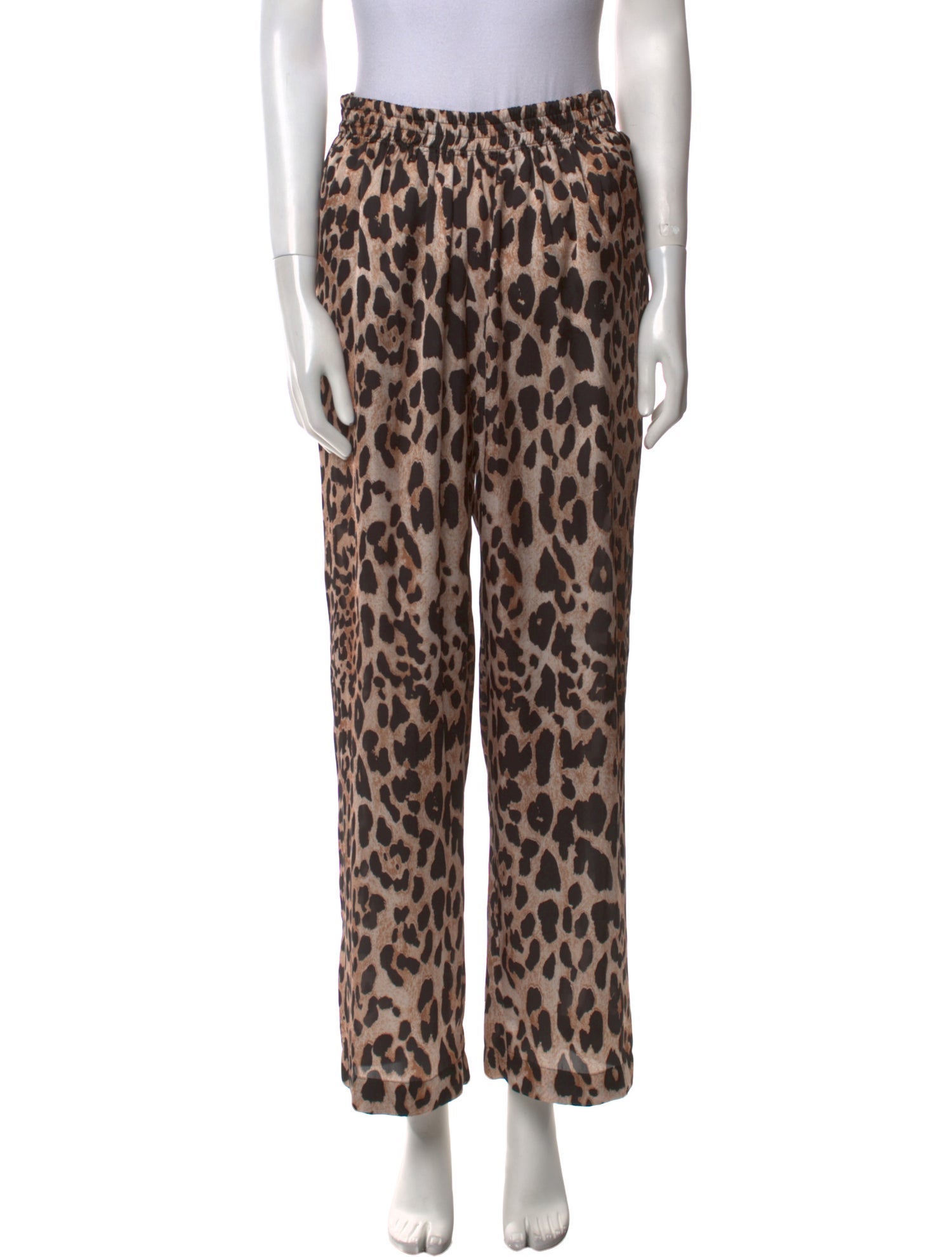 Paco Rabanne Animal Print Wide Leg Pants