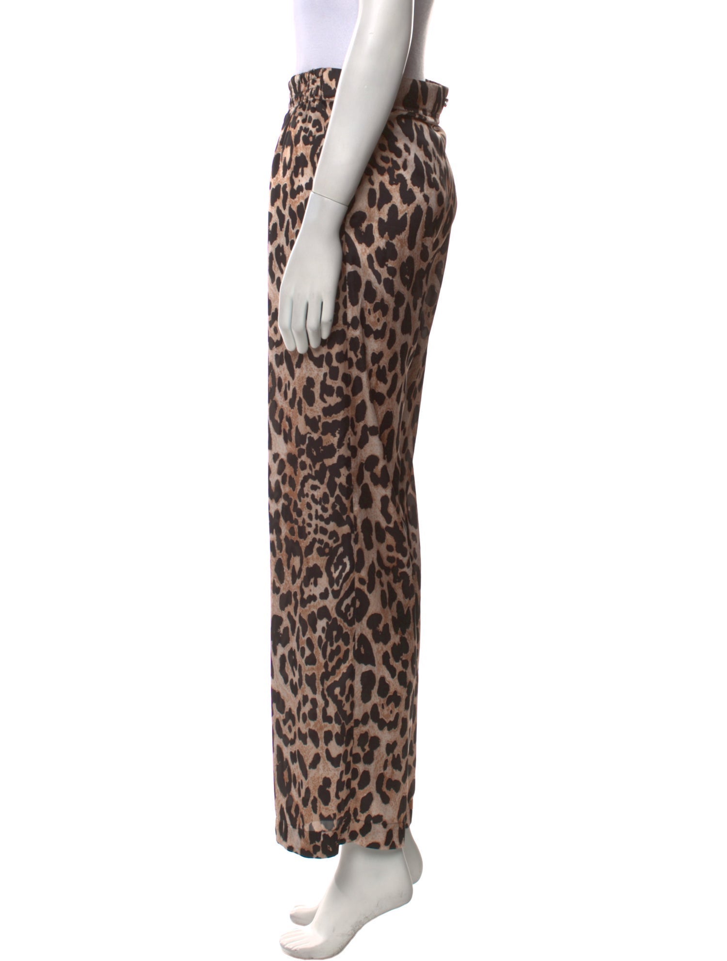 Paco Rabanne Animal Print Wide Leg Pants