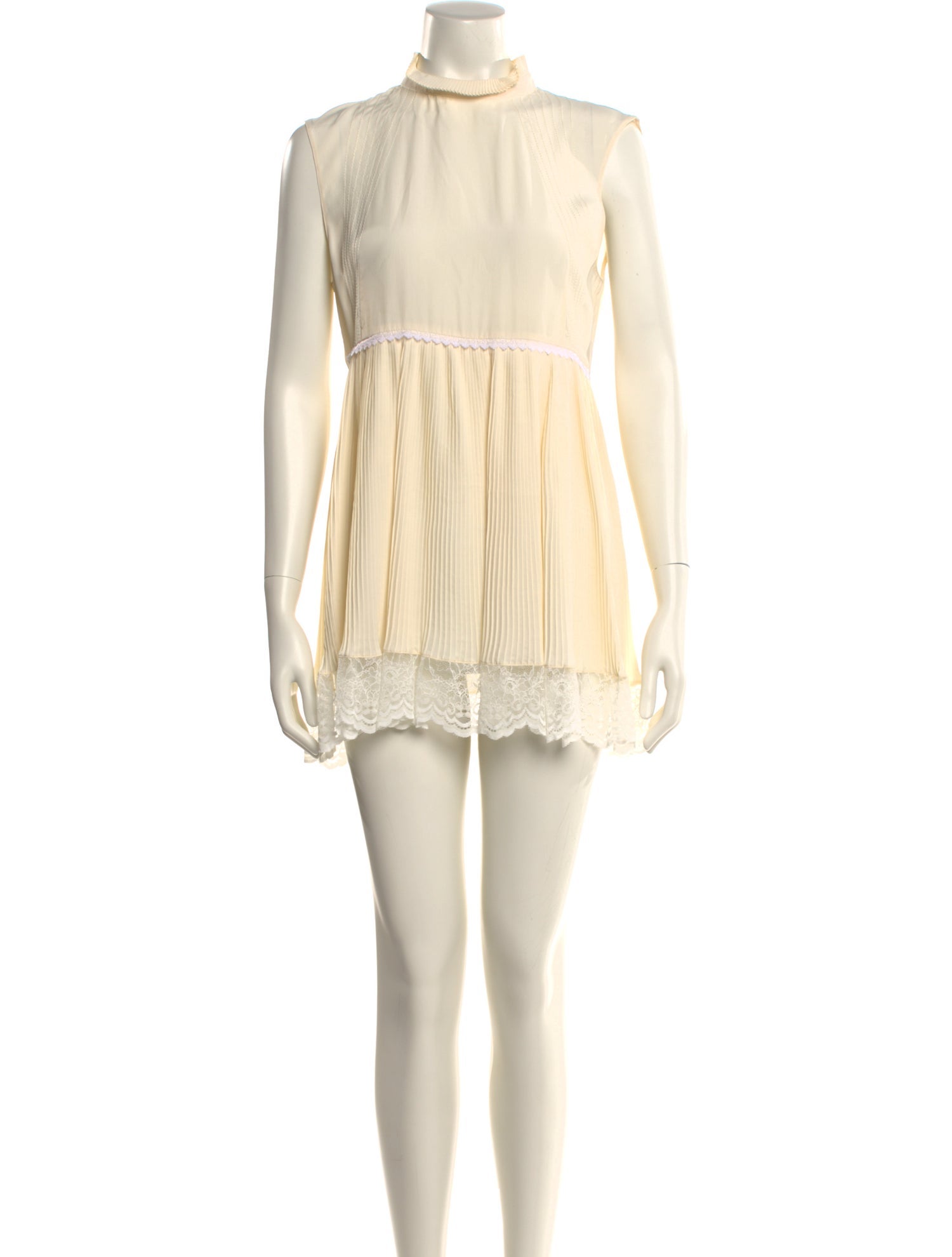 Paco Rabanne Mock Neck Mini Dress