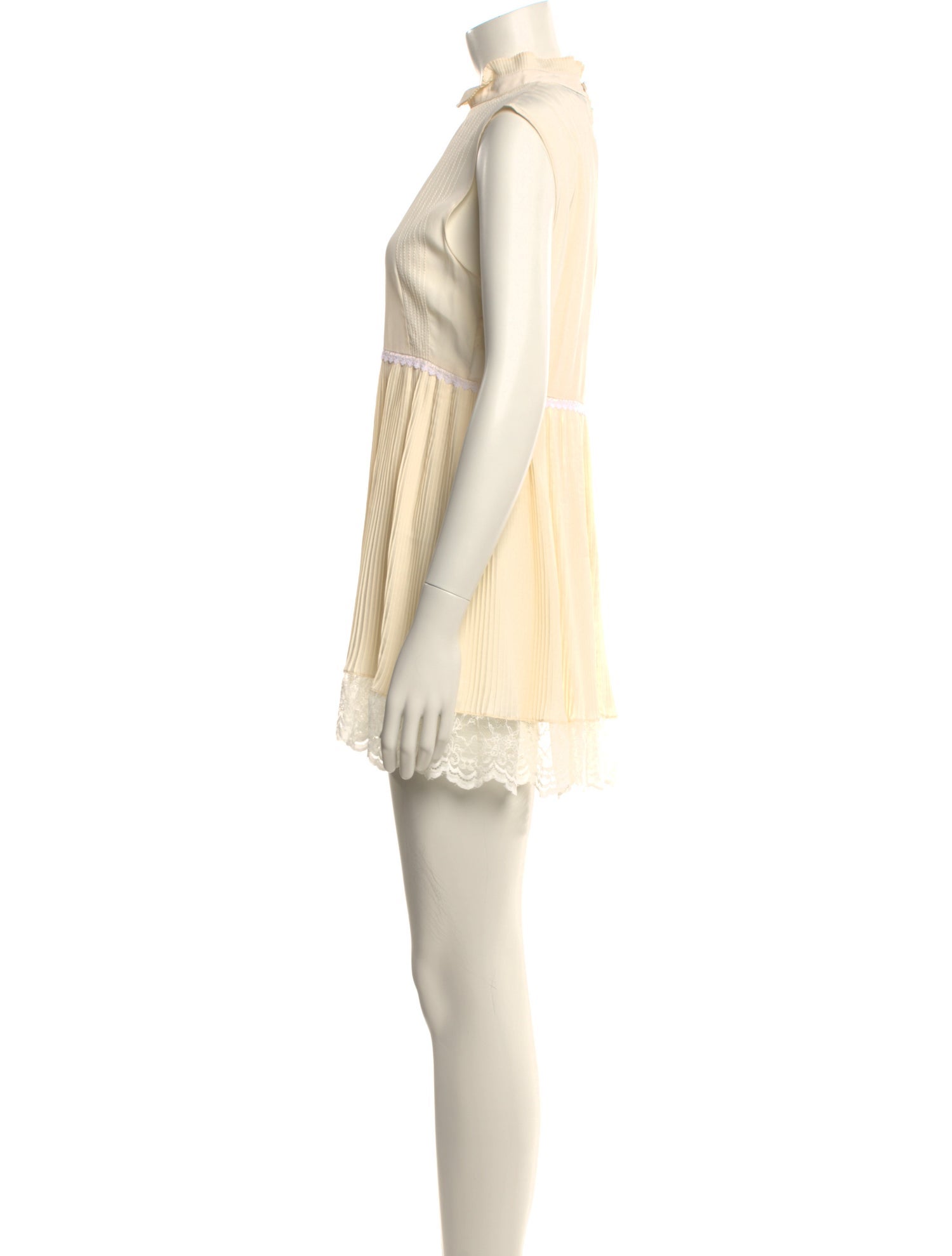 Paco Rabanne Mock Neck Mini Dress