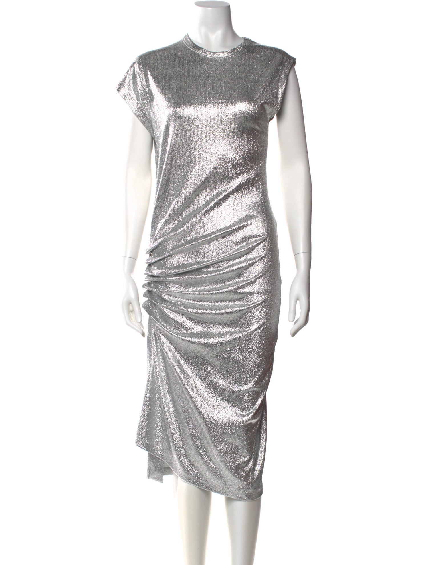 Paco Rabanne Crew Neck Long Dress