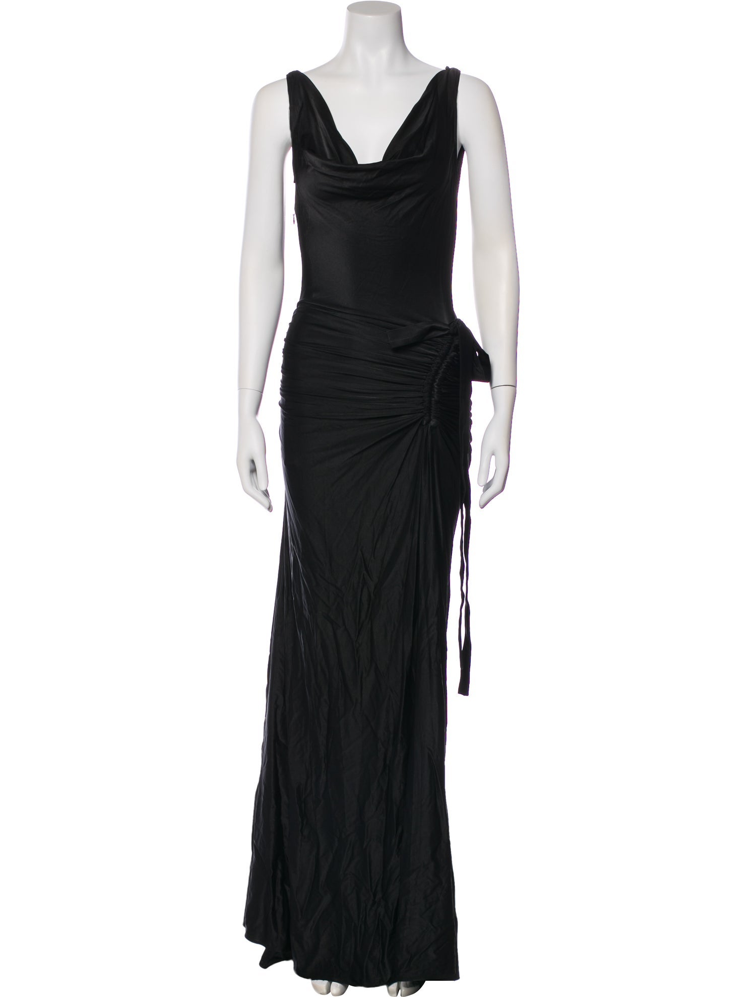 Paco Rabanne Cowl Neck Long Dress