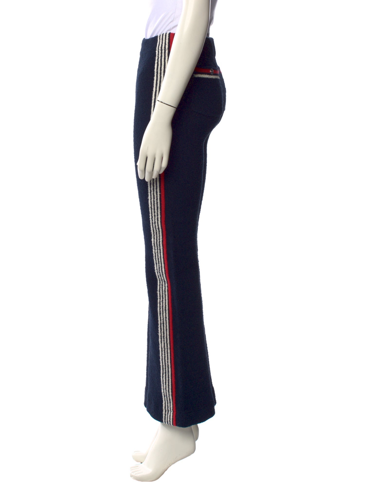 Paco Rabanne Striped Wide Leg Pants