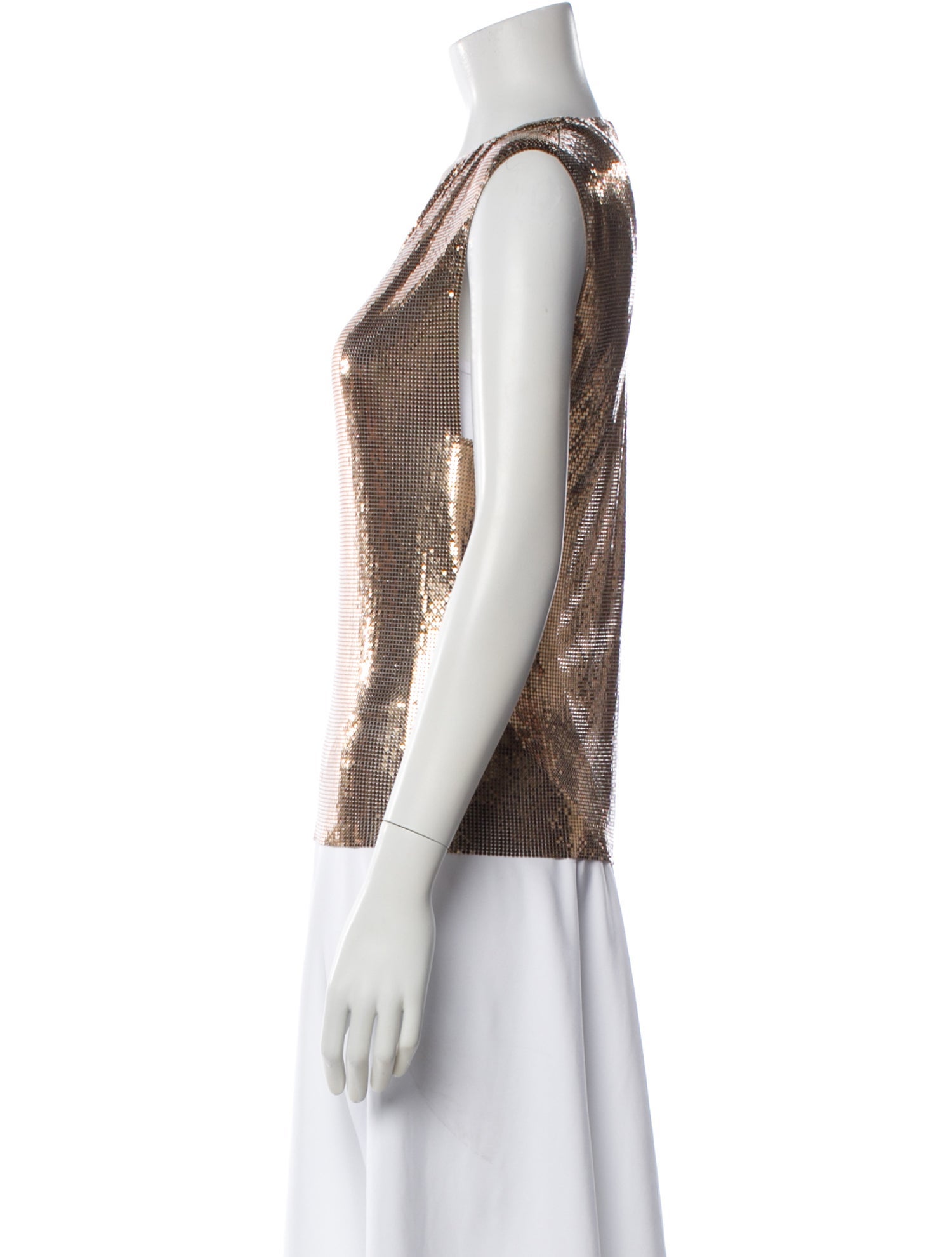 Paco Rabanne Cowl Neck Sleeveless Top w/ Tags