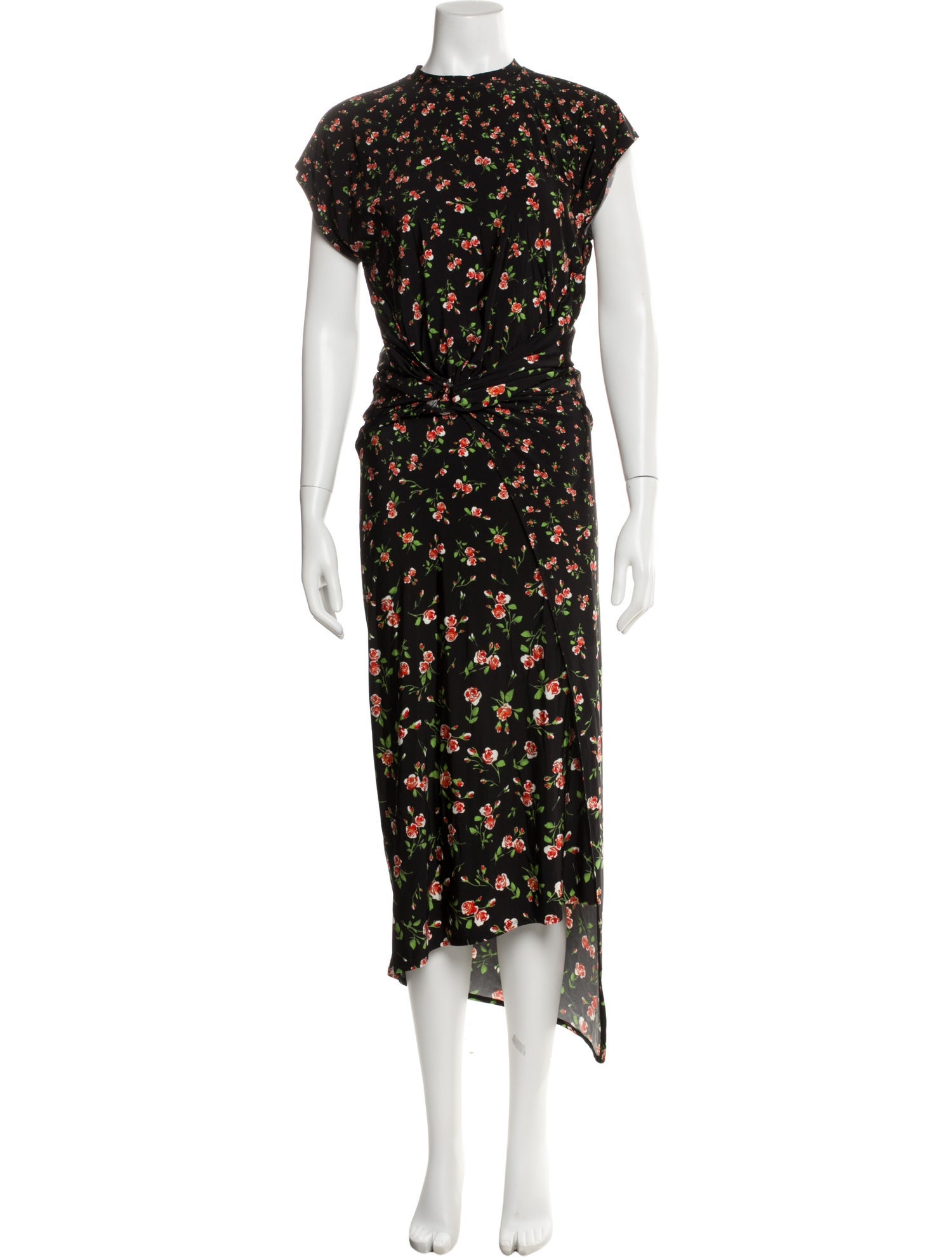 Paco Rabanne Floral Print Long Dress