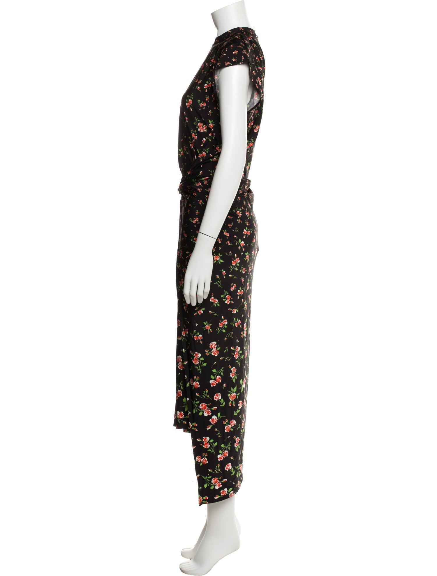 Paco Rabanne Floral Print Long Dress