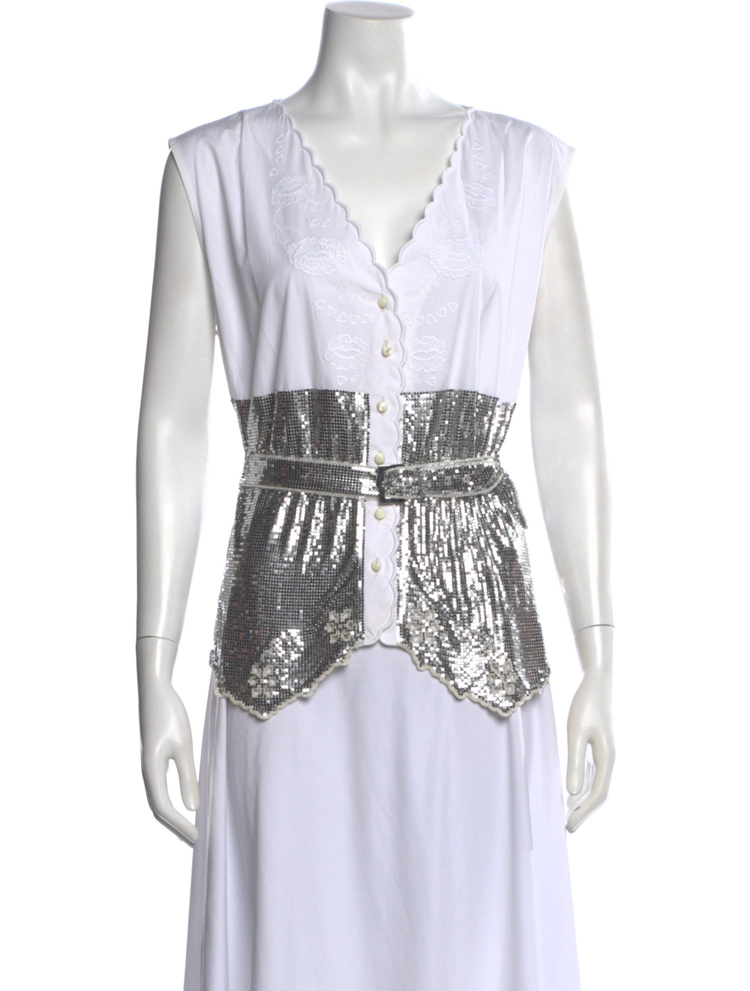 Paco Rabanne V-Neck Sleeveless Top