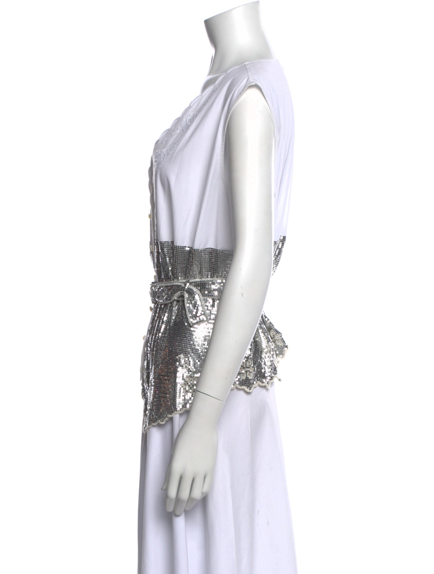 Paco Rabanne V-Neck Sleeveless Top