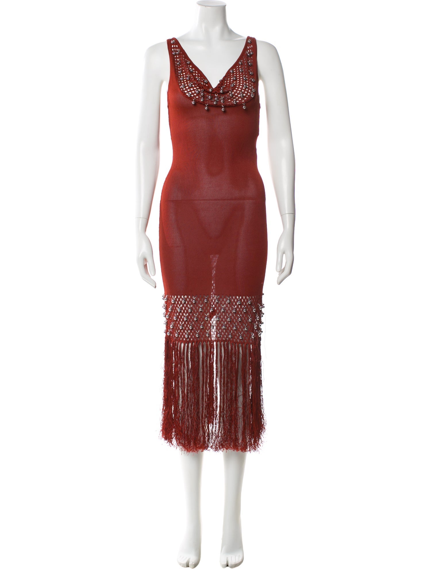 Paco Rabanne V-Neck Long Dress w/ Tags