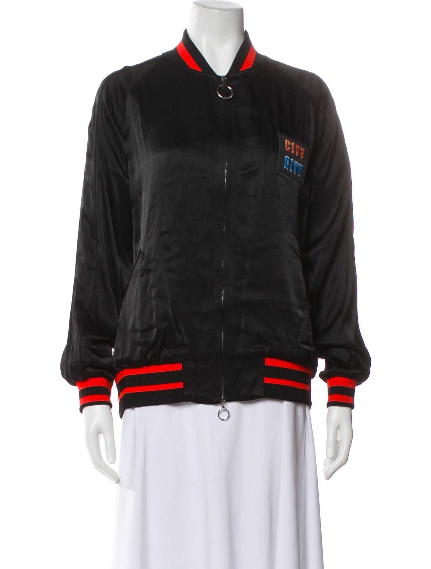 Paco Rabanne Striped Bomber Jacket