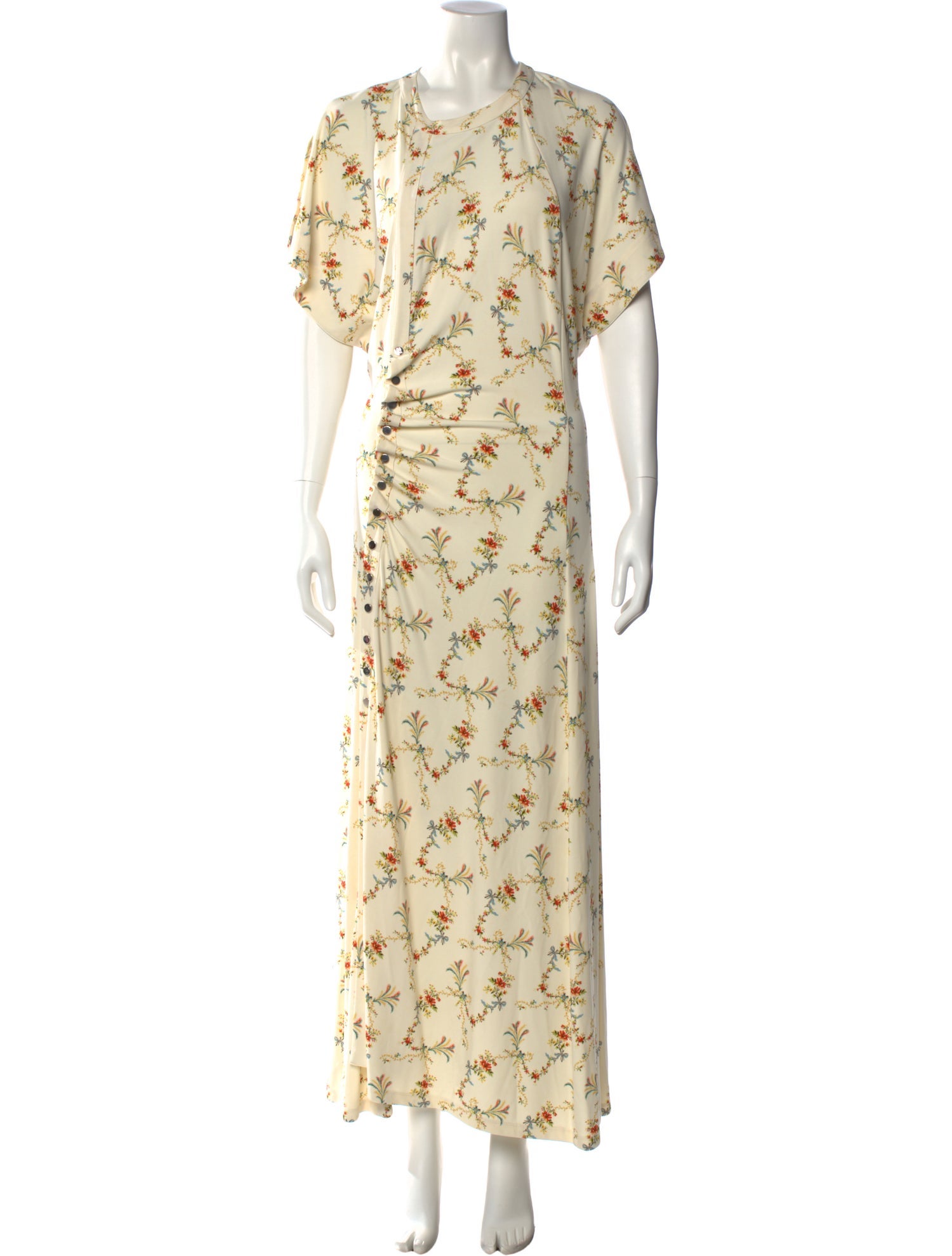 Paco Rabanne Floral Print Long Dress
